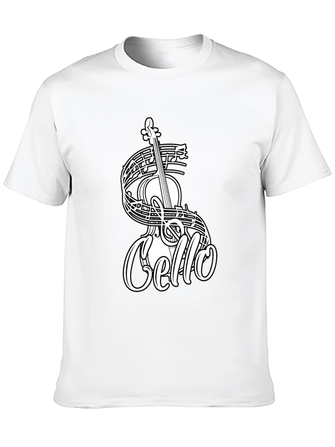 Black Cello Music T-Shirt - Musician Tee view 10