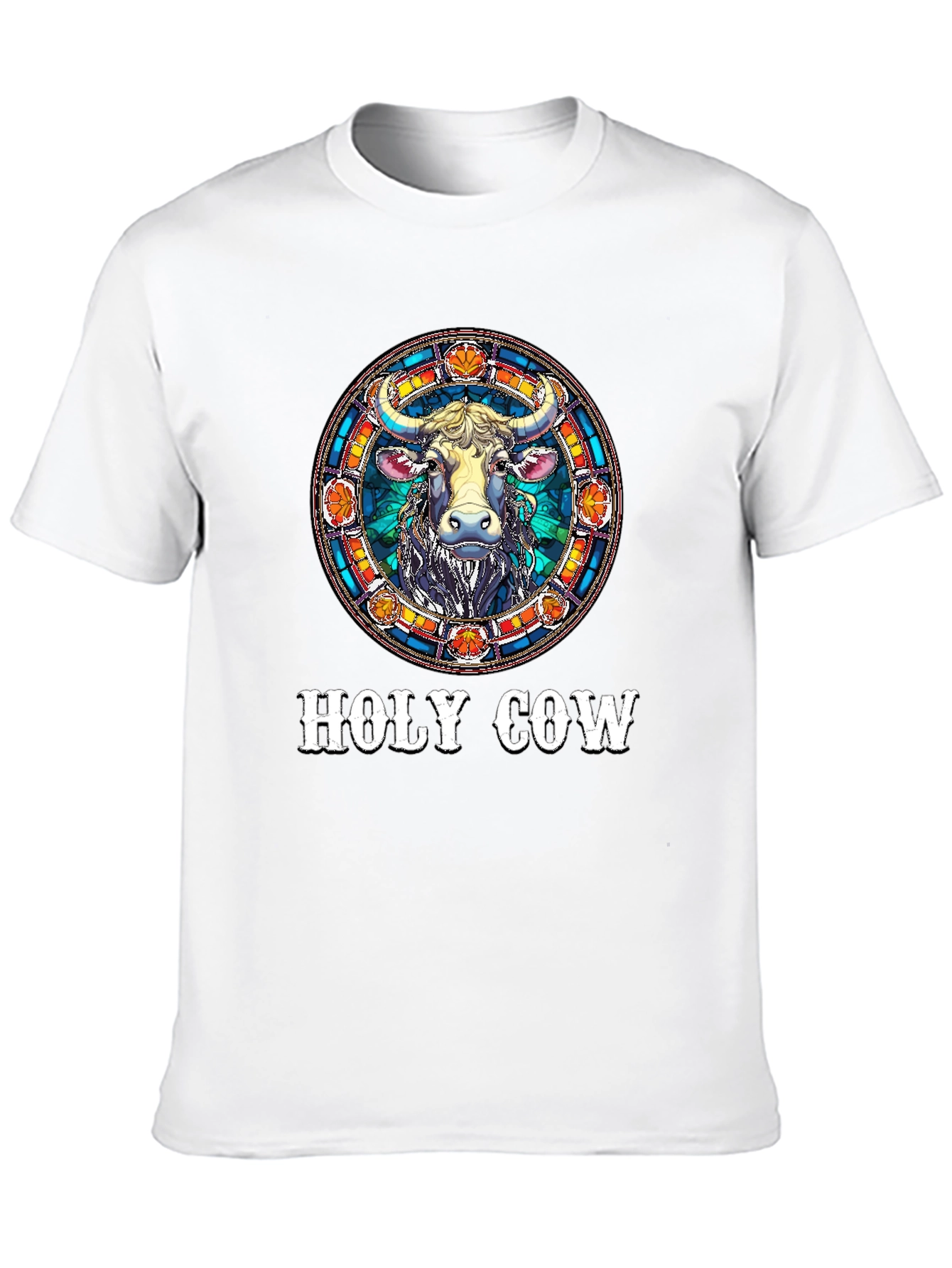 Black Holy Cow Graphic Tee - Funny Animal T-Shirt view 10