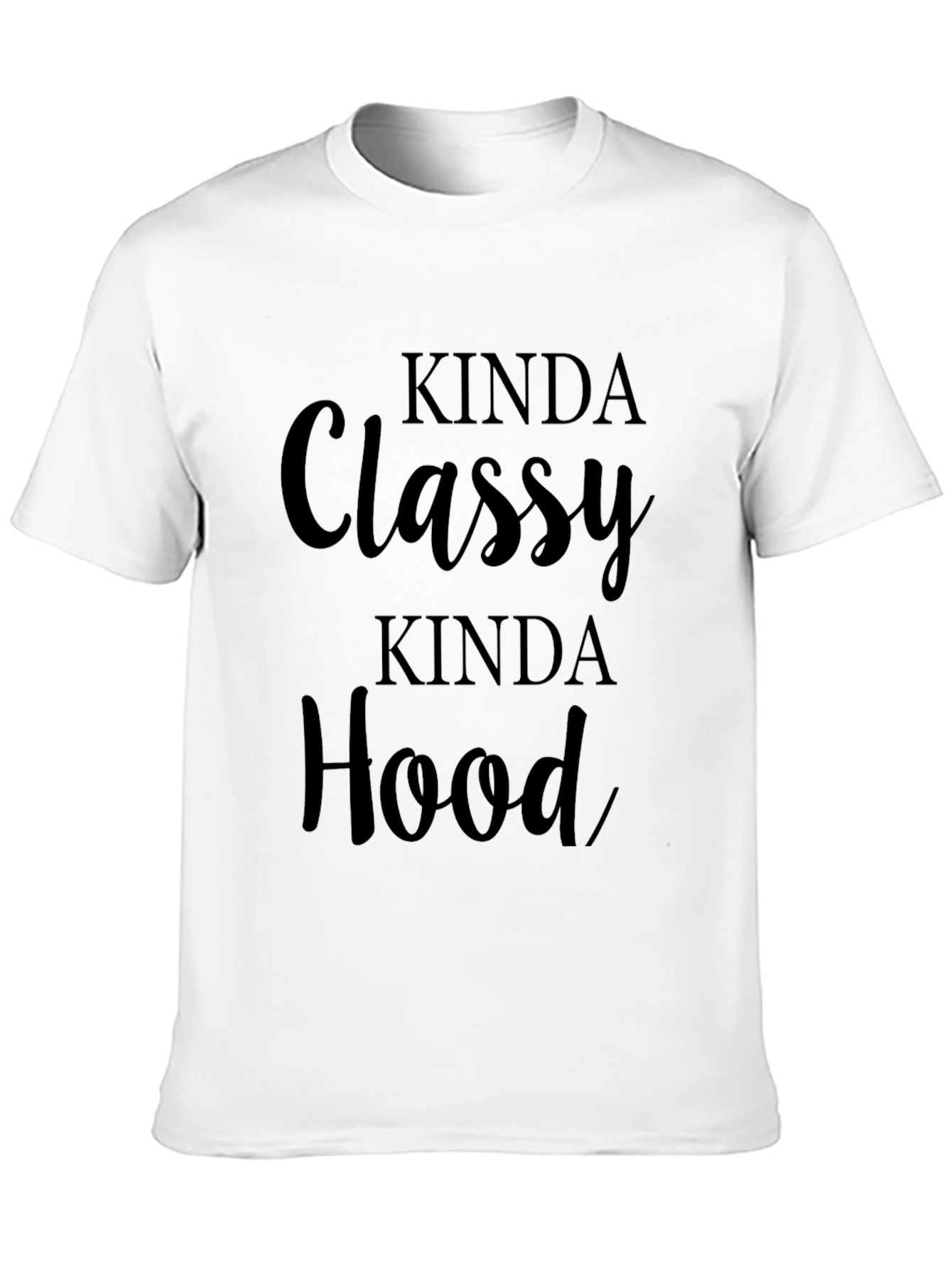 Black Kinda Classy Kinda Hood Graphic Tee view 10