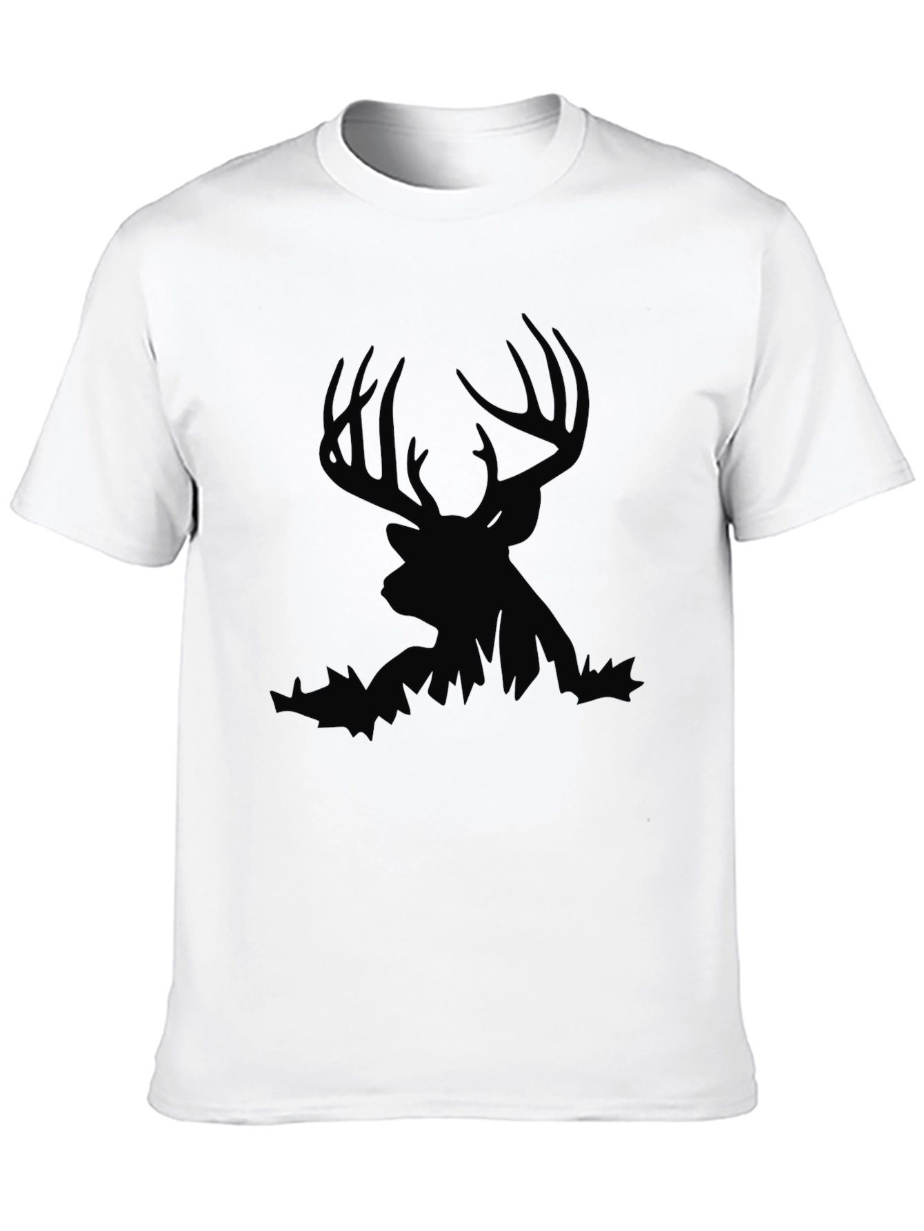 Black Men's Deer Silhouette Graphic Tee - Black view 10