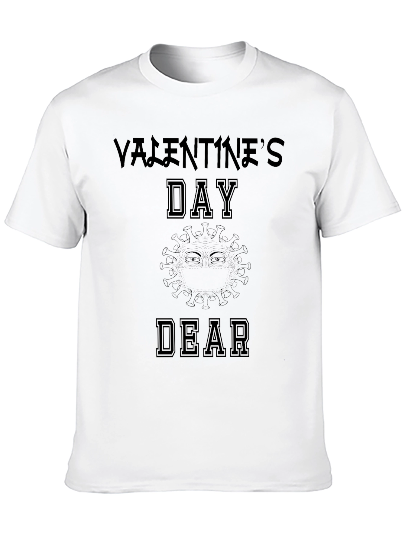 Black Valentine's Day T-Shirt: Dear Design, Black view 10