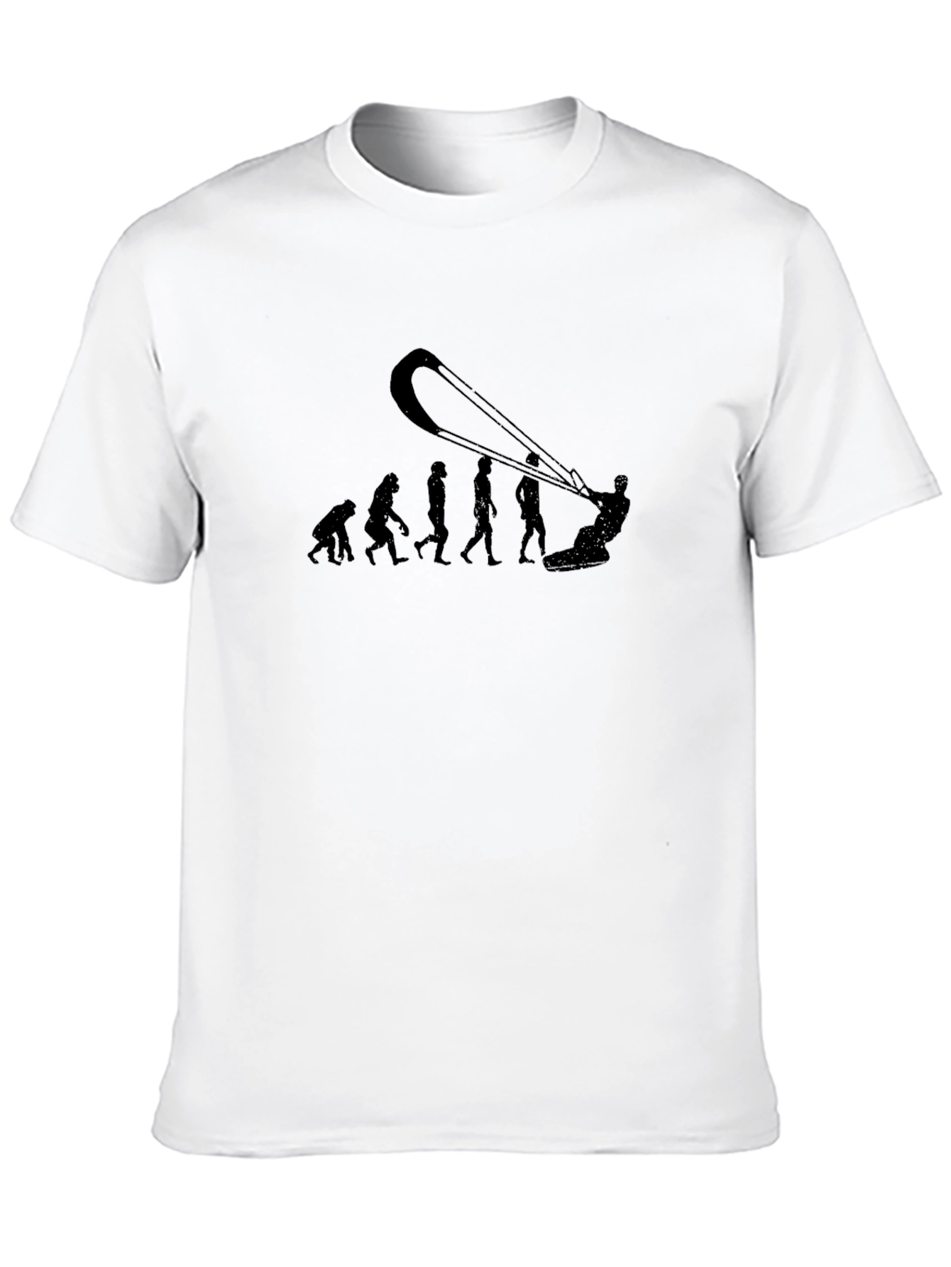 Black Kite Evolution T-Shirt - Funny Kitesurfing Tee view 10