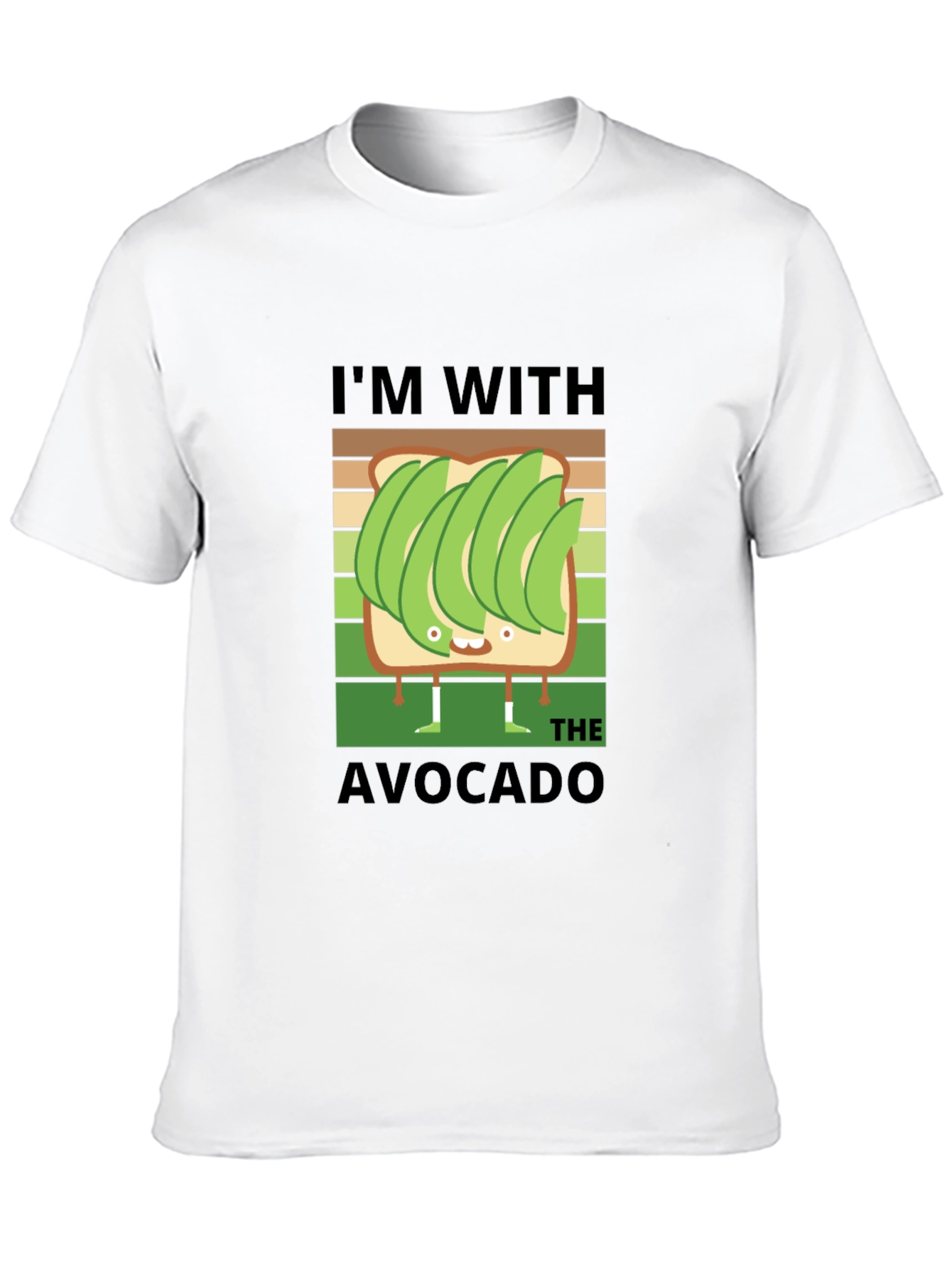 Black I'm With The Avocado T-Shirt Funny Graphic Tee view 10