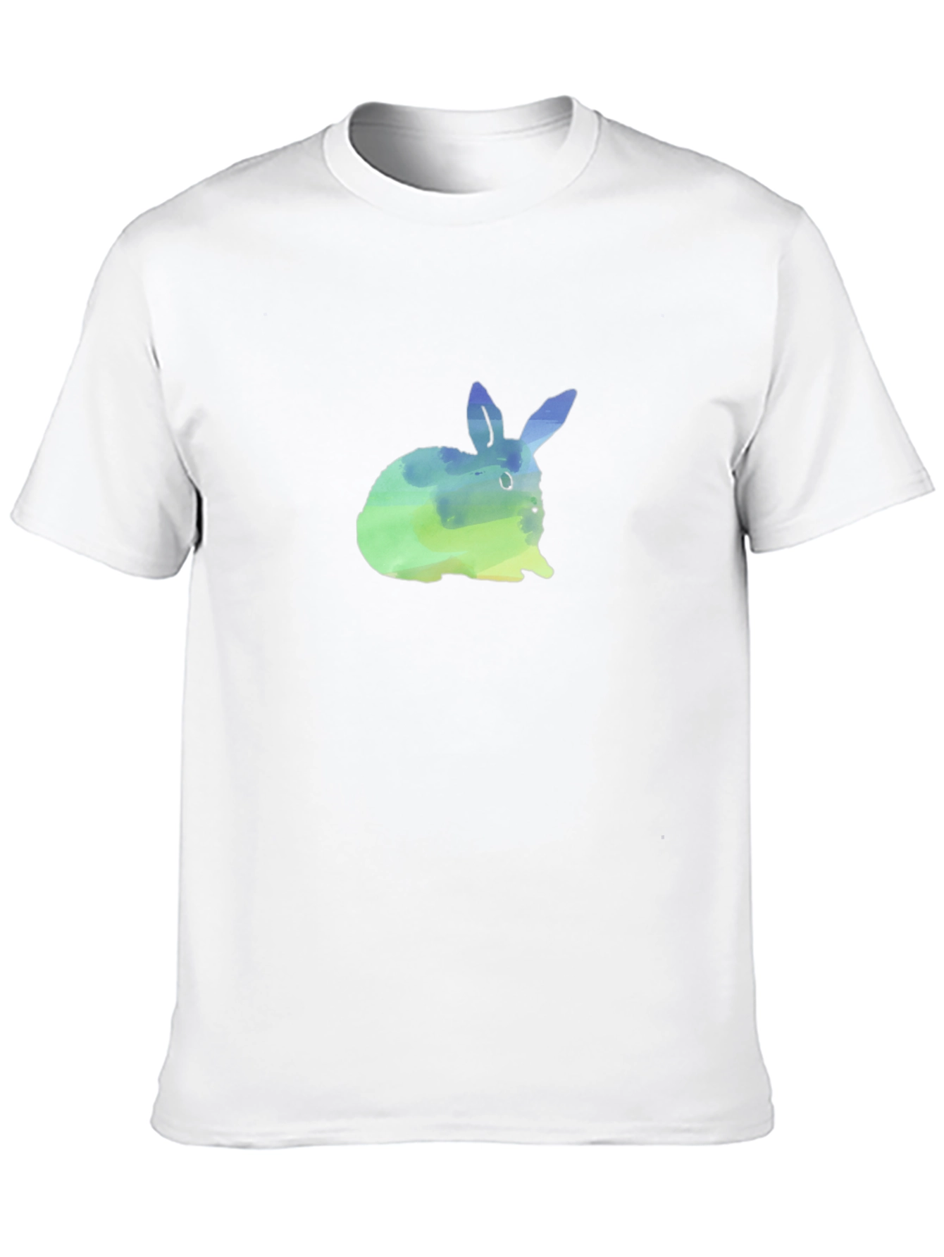 Black Watercolor Bunny Graphic Tee - Soft Cotton Comfort view 10