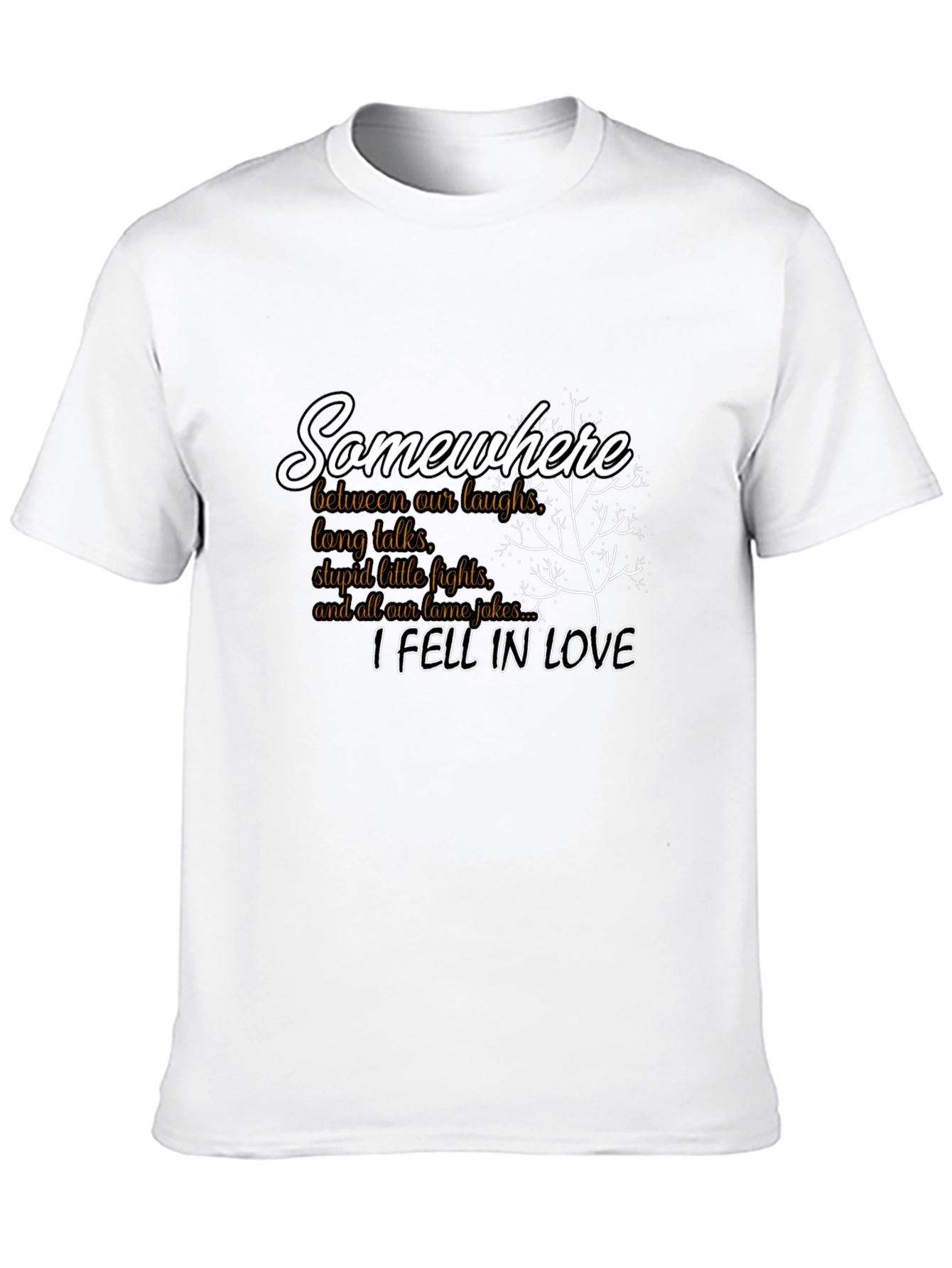 Black Somewhere I Fell in Love T-Shirt view 10