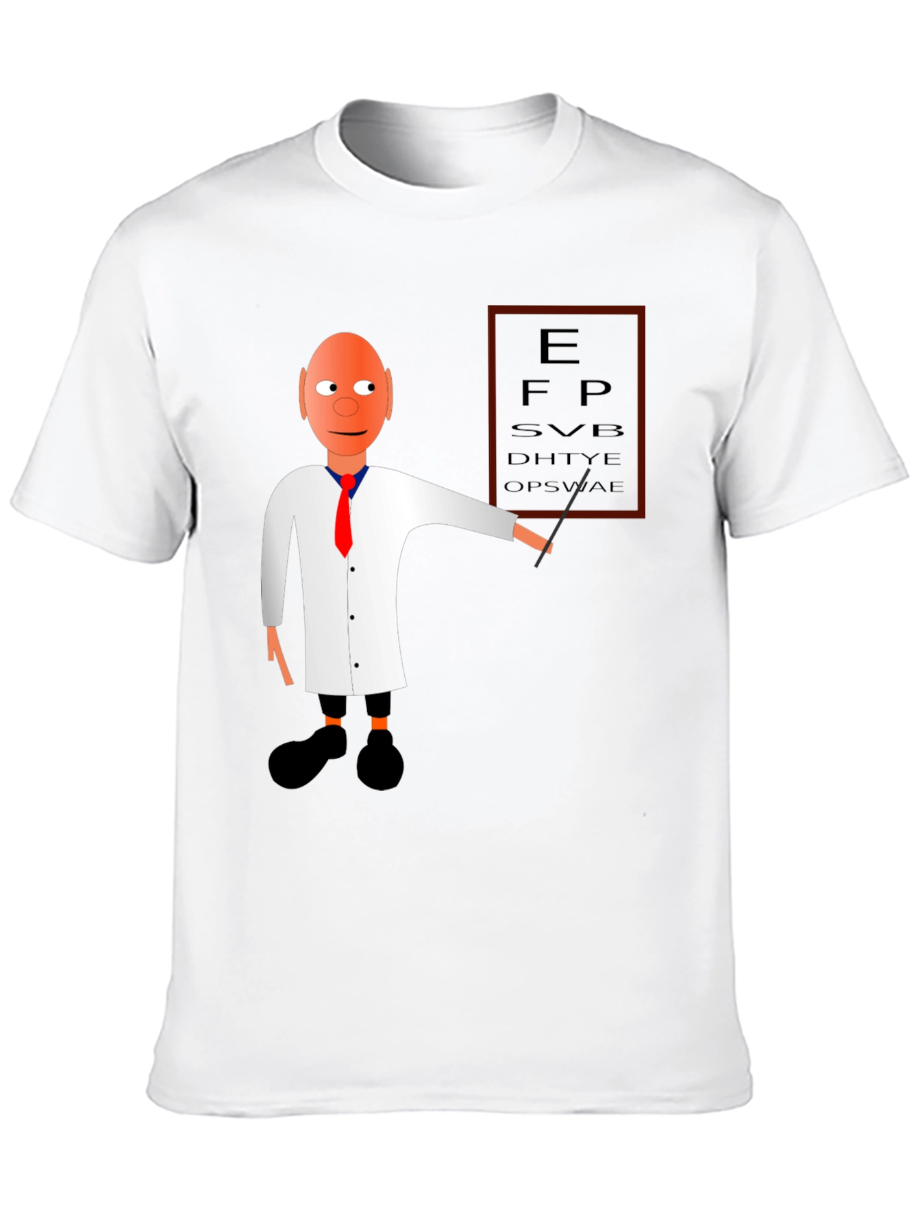 Black Eye Exam Cartoon Graphic T-Shirt view 10