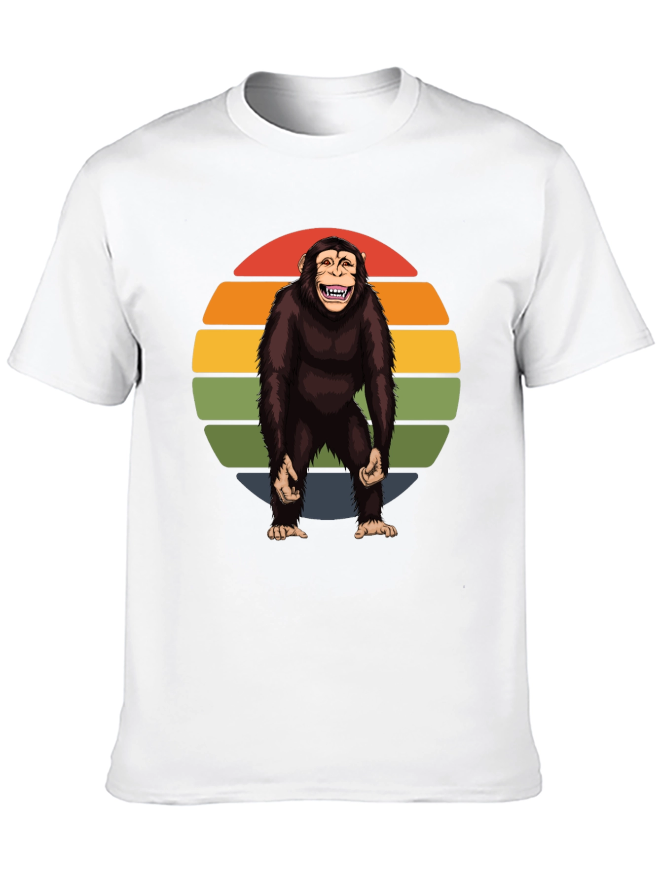 Black Retro Monkey Graphic Tee - Hilarious Ape Design view 10