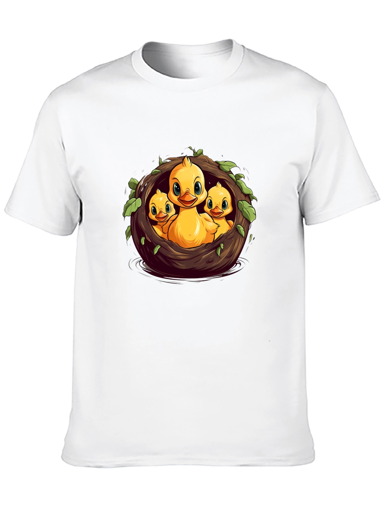 Black Cute Ducklings in Nest Graphic Black T-Shirt view 10