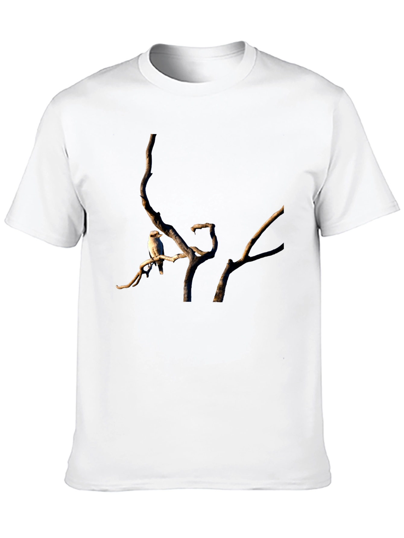 Black Kookaburra on Branch Black T-Shirt view 10