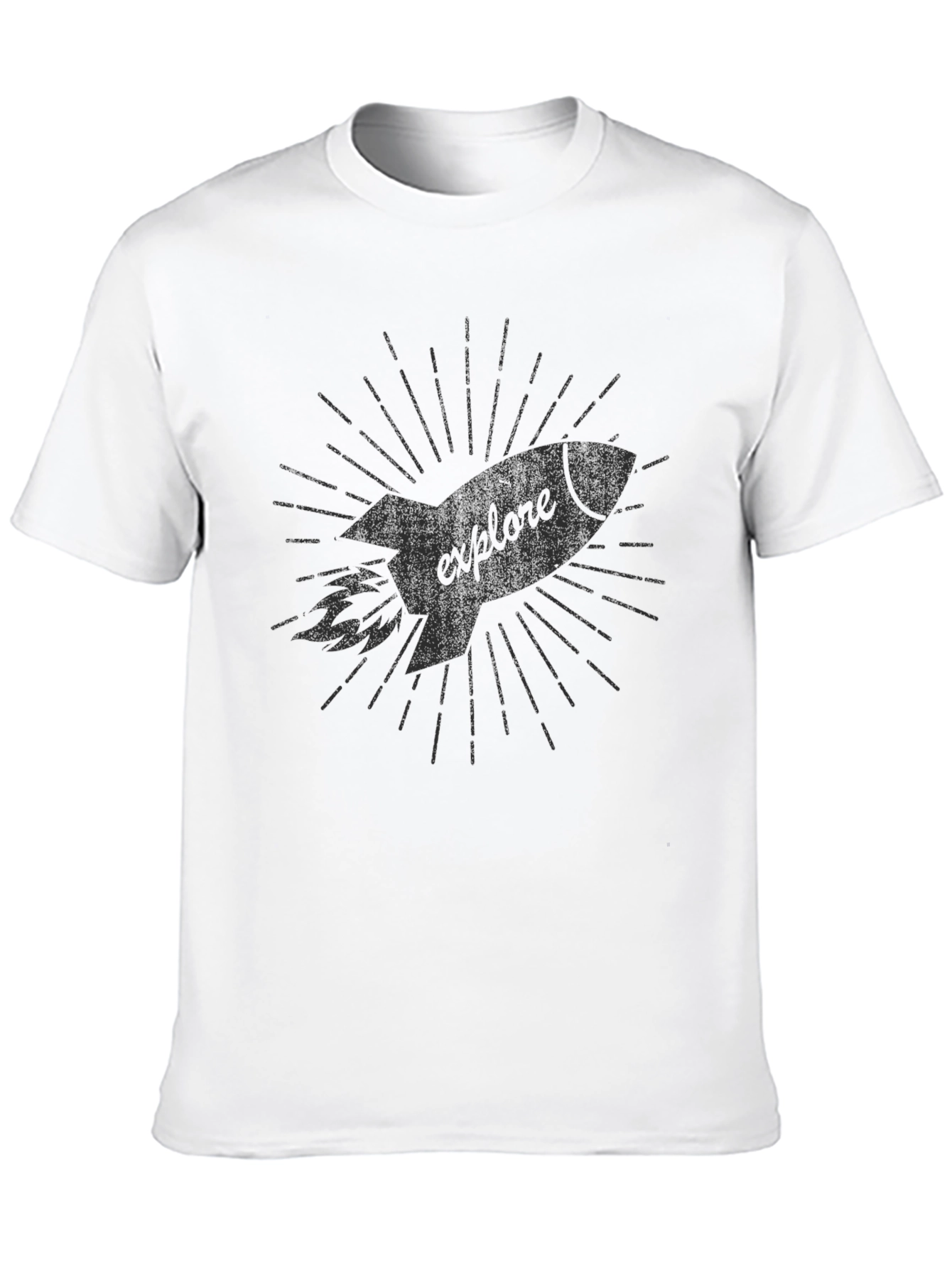 Black Explore Rocket Graphic Tee - Black view 10