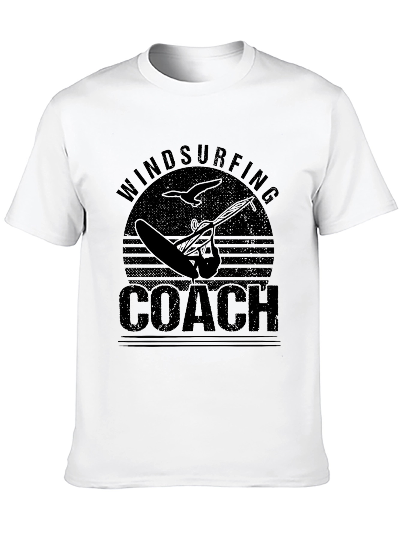 Black Windsurfing Coach Graphic T-Shirt view 10