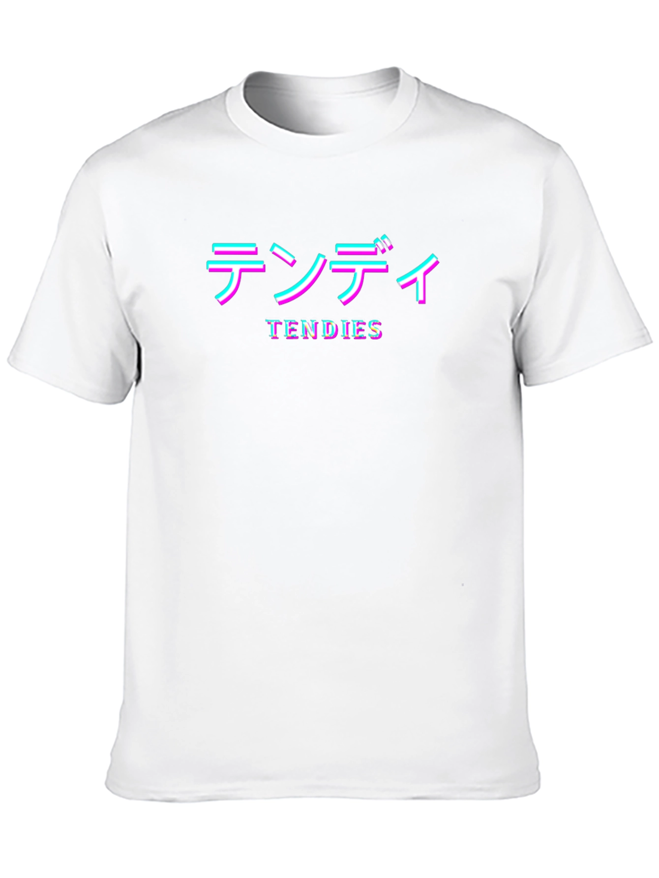 Black Tendies Black Graphic Tee - Anime Vaporwave Shirt view 10