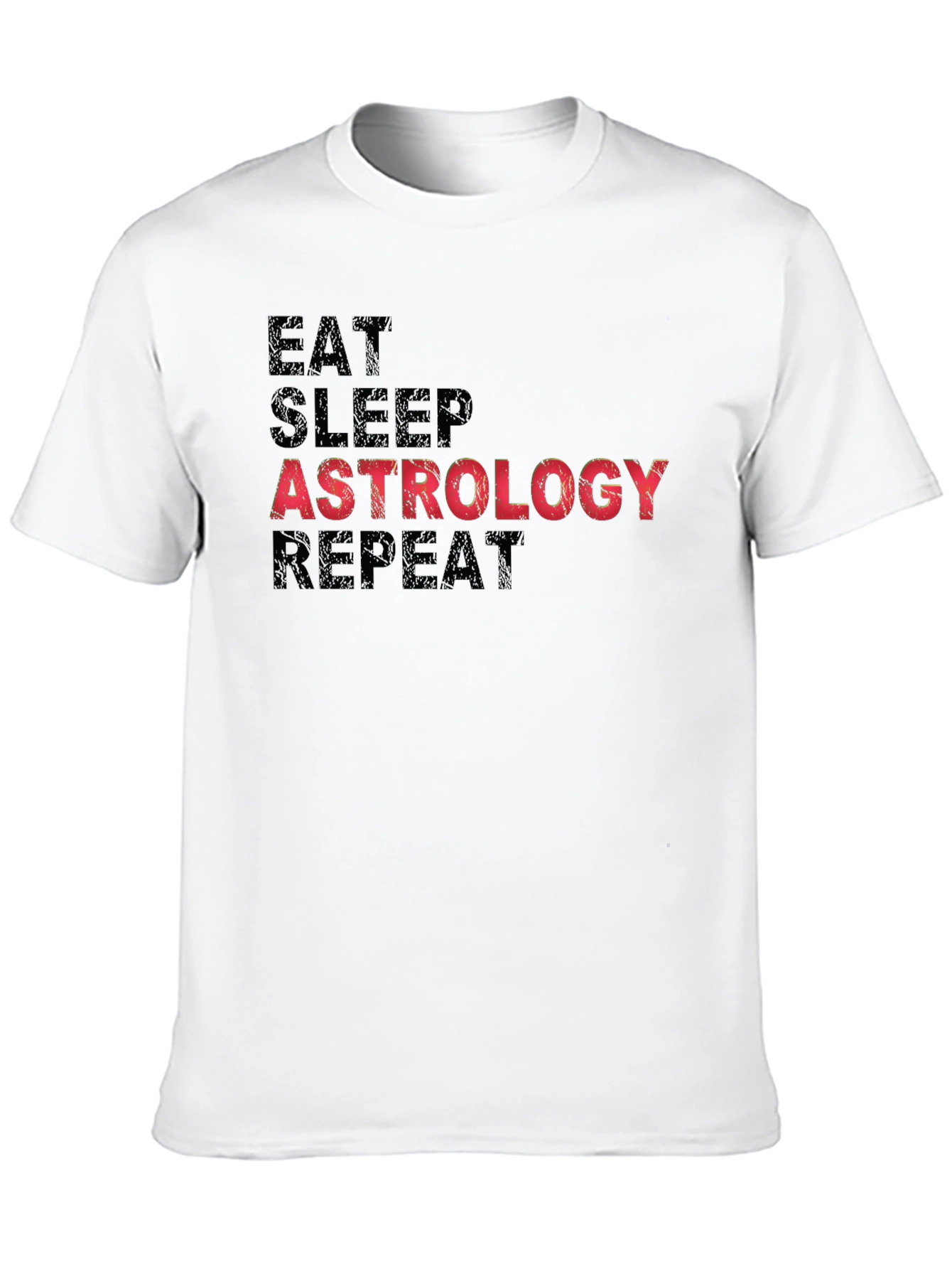 Black Astrology T-Shirt - Eat Sleep Repeat Graphic Tee view 10