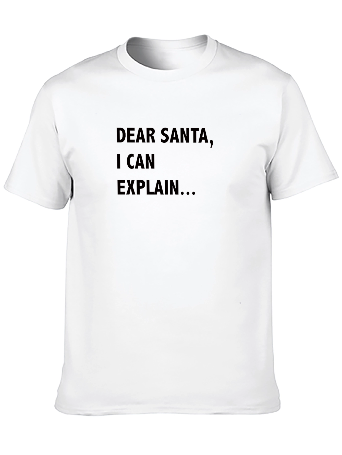 Black Dear Santa I Can Explain T-Shirt view 10