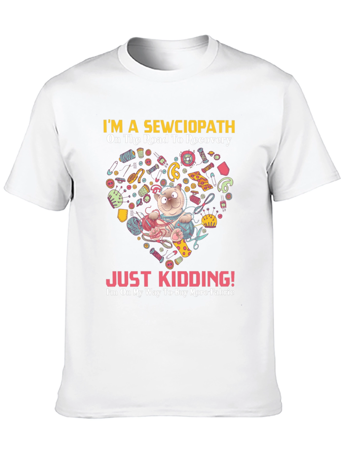 Black Sewciopath T-Shirt - Funny Sewing Lover Gift view 10