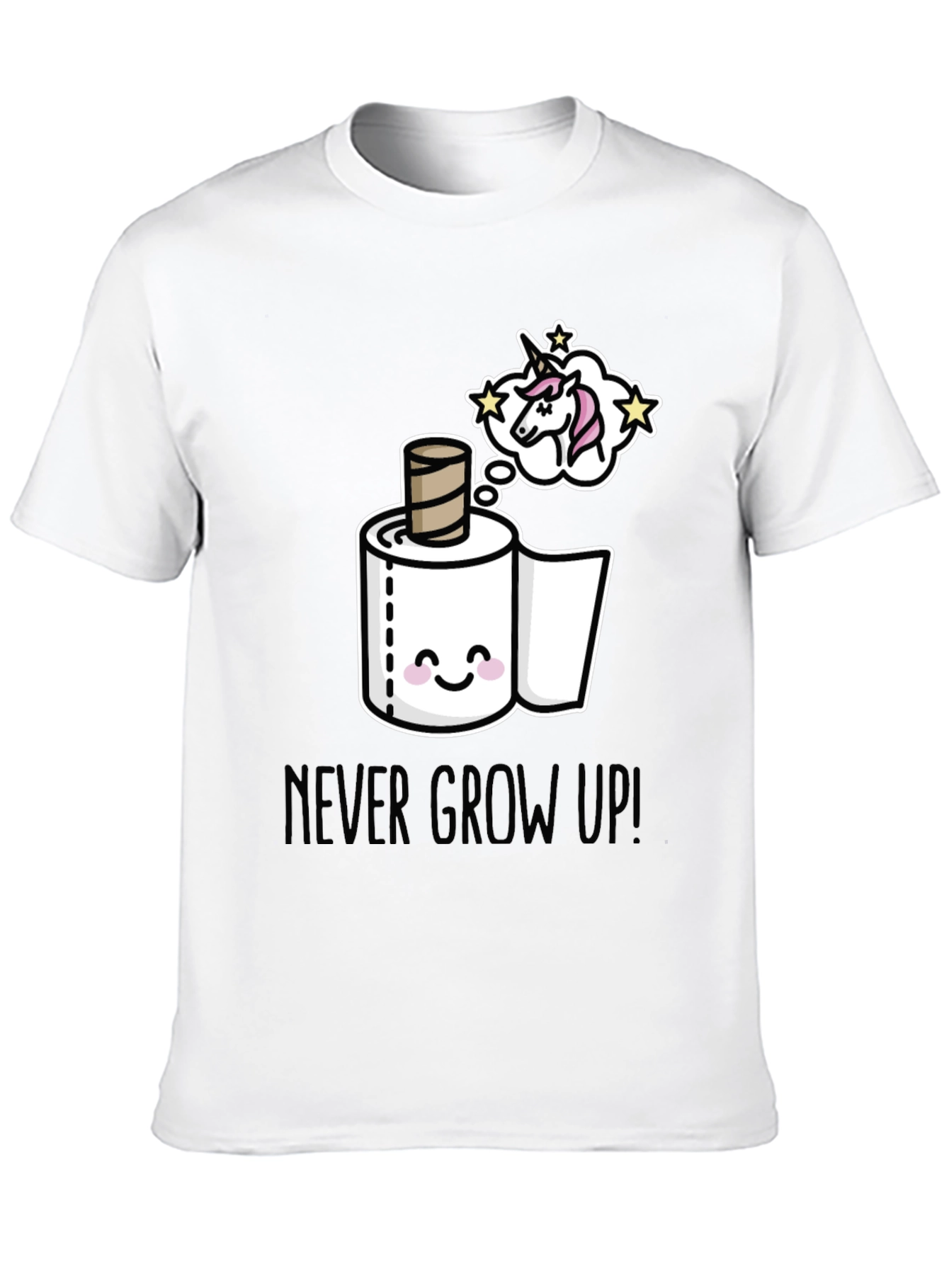 Black Never Grow Up T-Shirt: Unicorn Toilet Paper Dream view 10