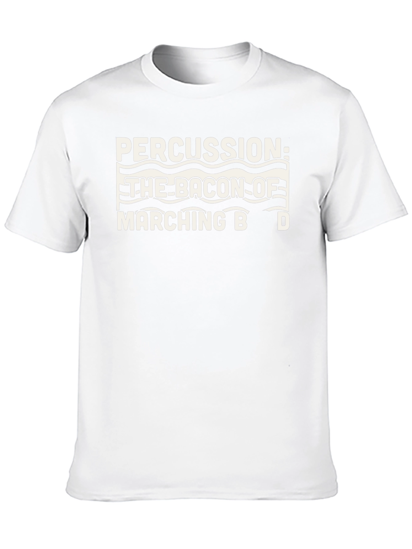 Black Percussion Marching Band Bacon T-Shirt view 10