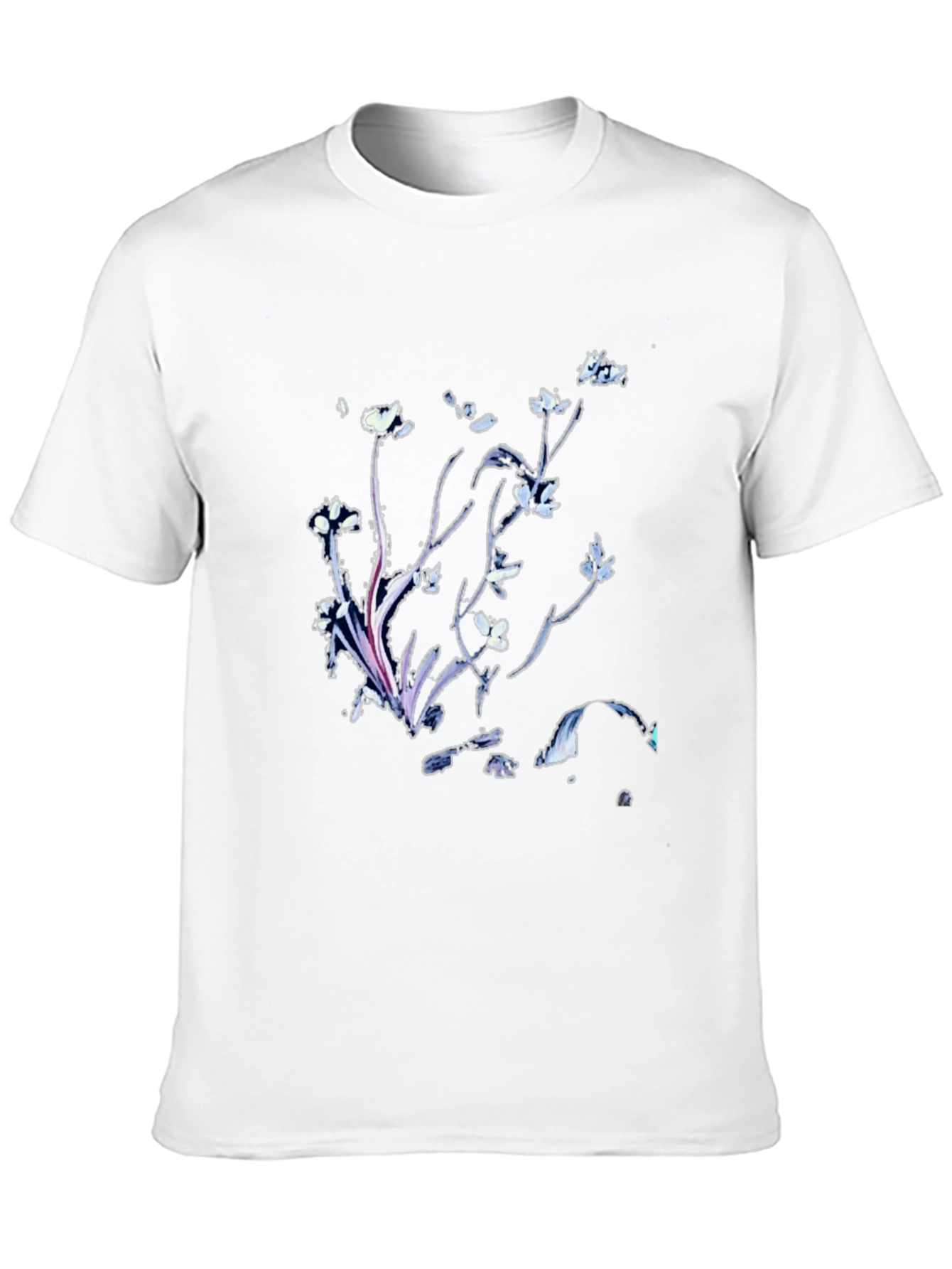 Black Floral Print Black T-Shirt view 10