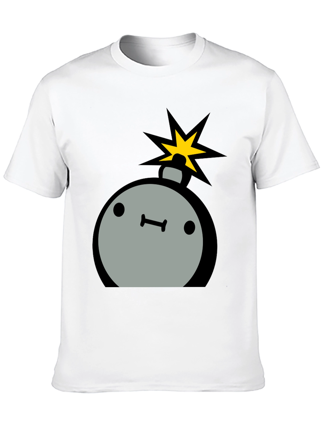 Black Cartoon Bomb Graphic Tee - Men's Black T-Shirt view 10