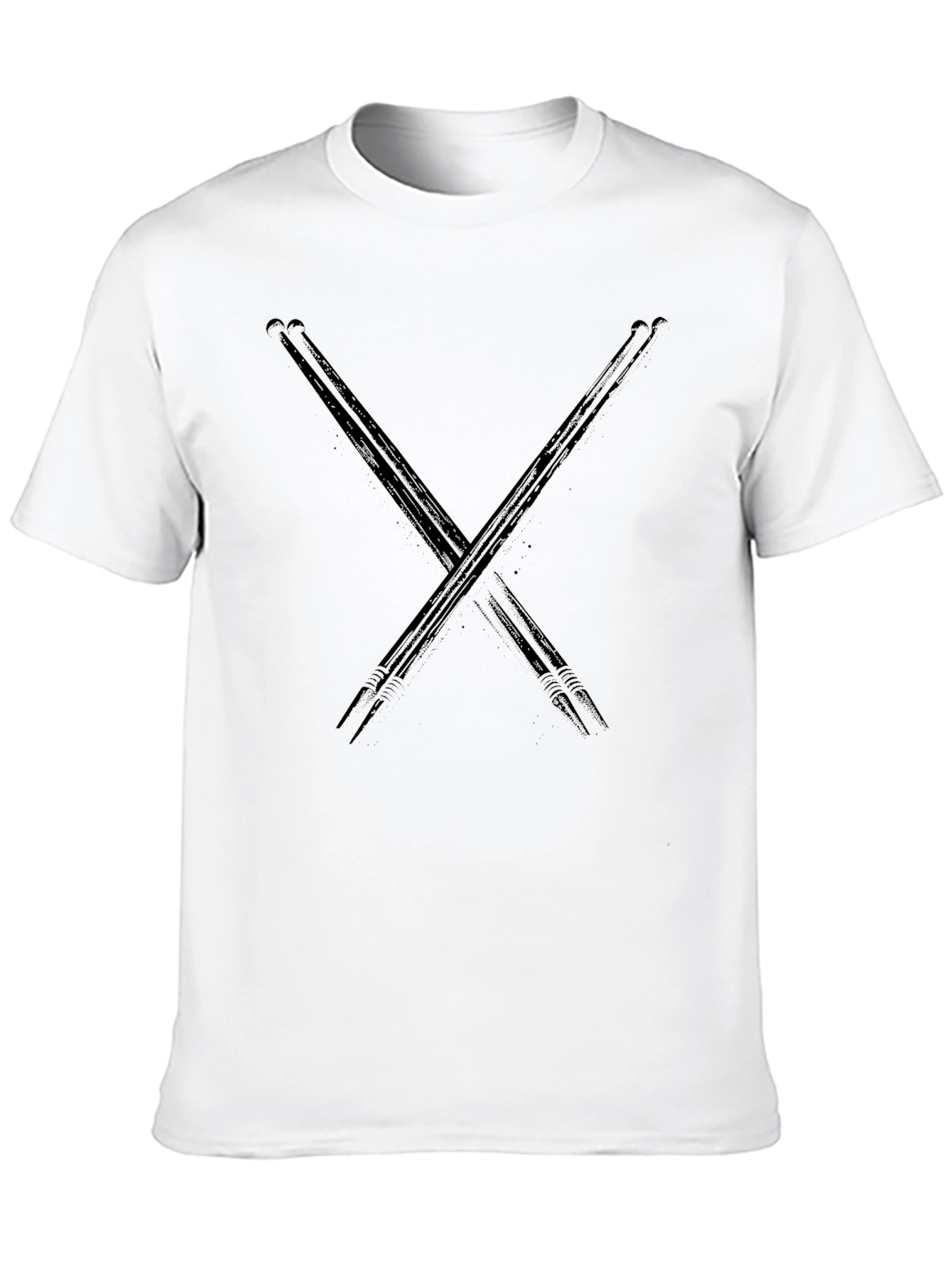 Black Drumsticks Graphic Black Tee view 10