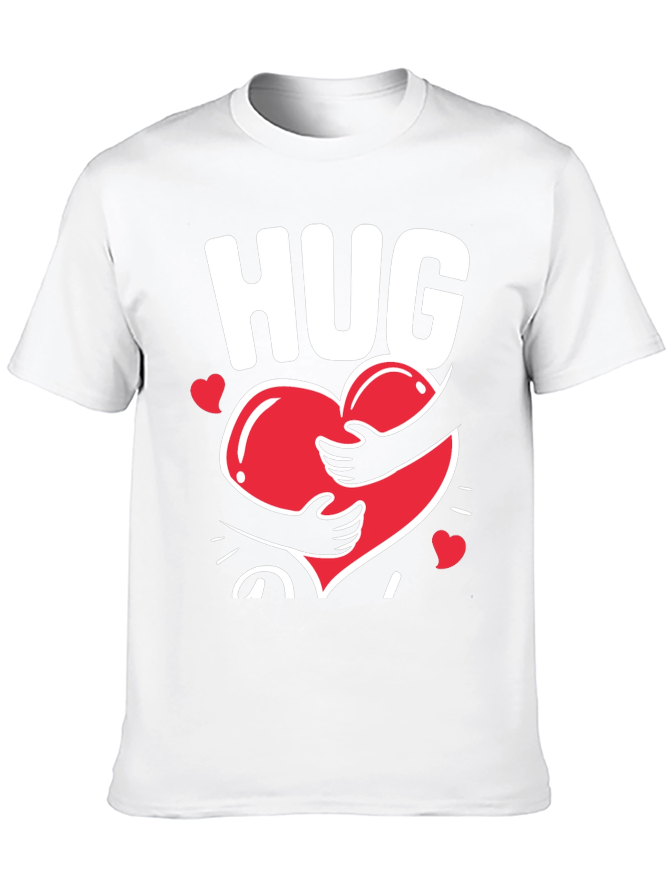Black Hug Heart Graphic Tee - Black Casual T-Shirt view 10