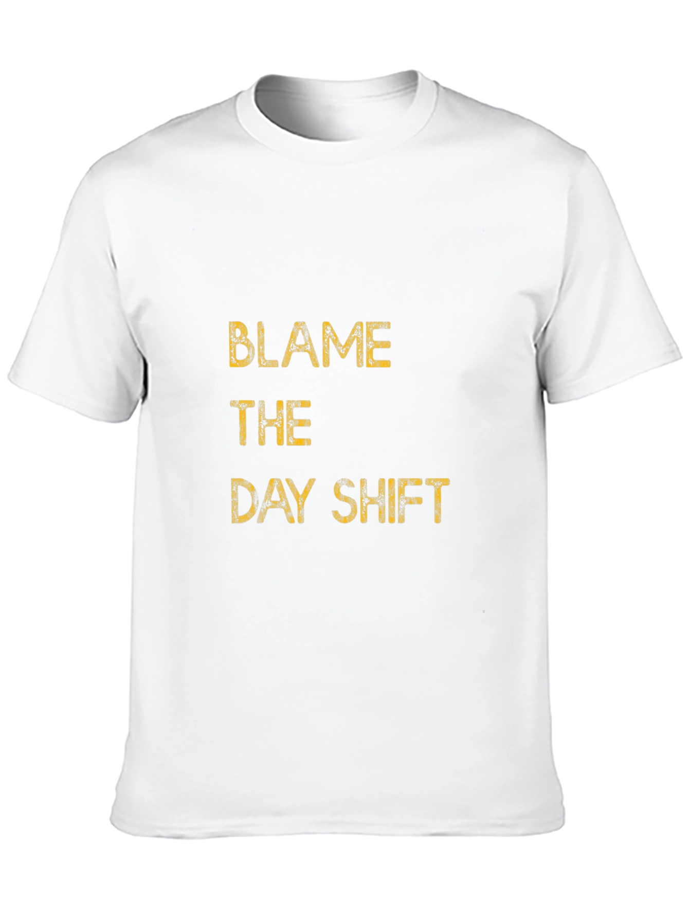 Black Blame the Day Shift Graphic Tee - Black Cotton T-Shirt view 10