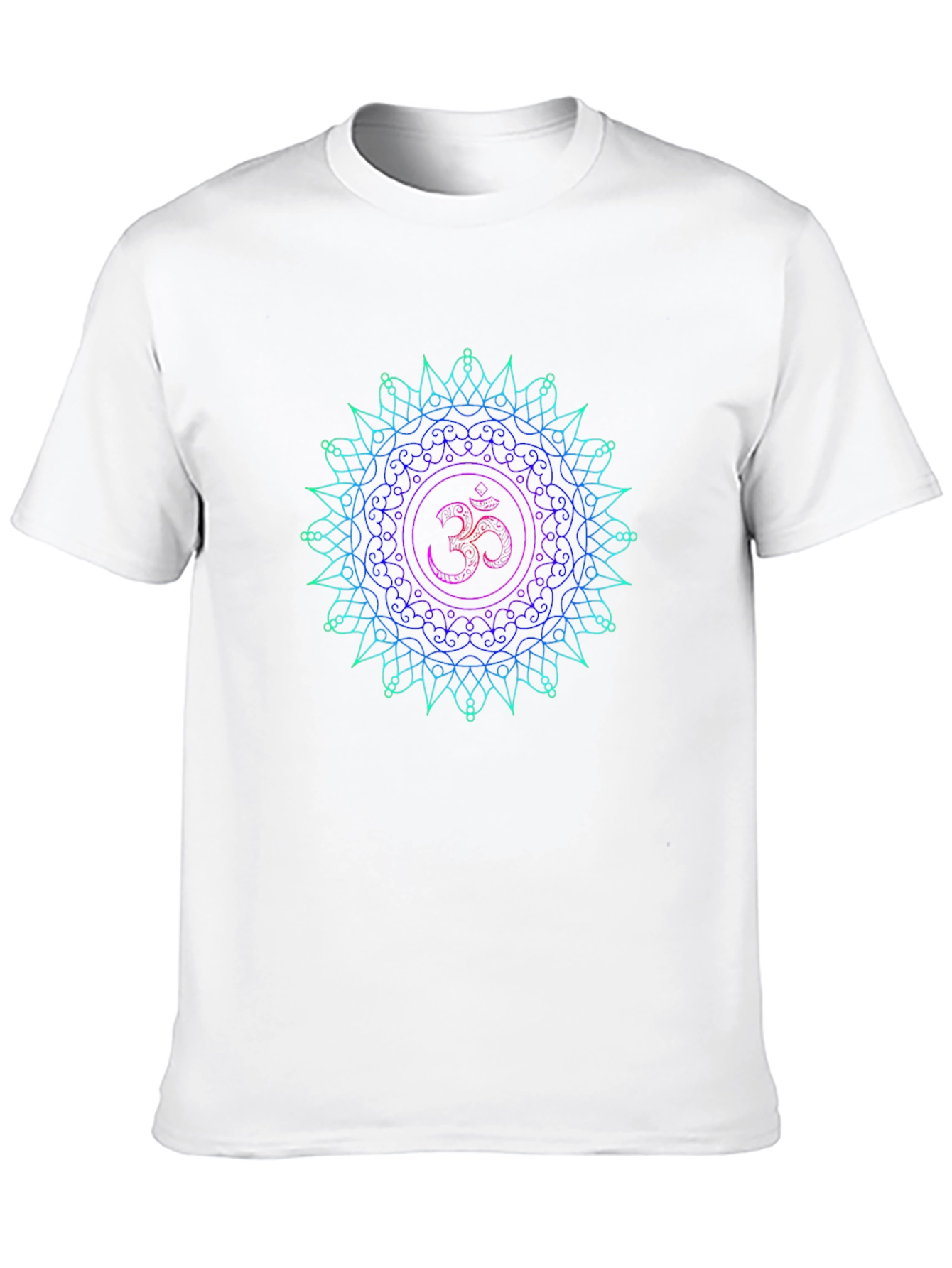Om Mandala T-Shirt - Spiritual Symbol Black Tee - 10