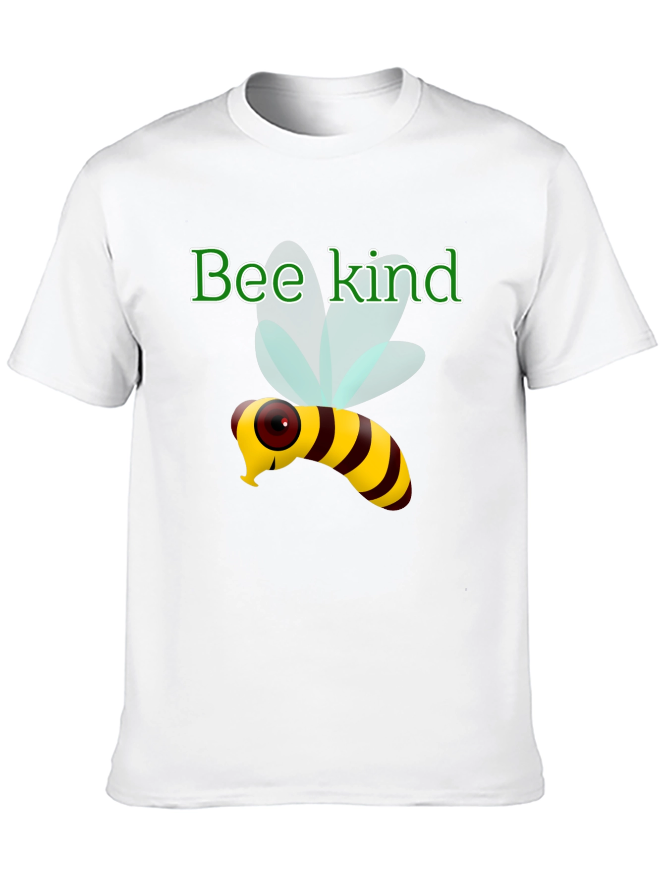 Black Bee Kind T-Shirt - Black Cotton Tee with Cute Bee Design view 10