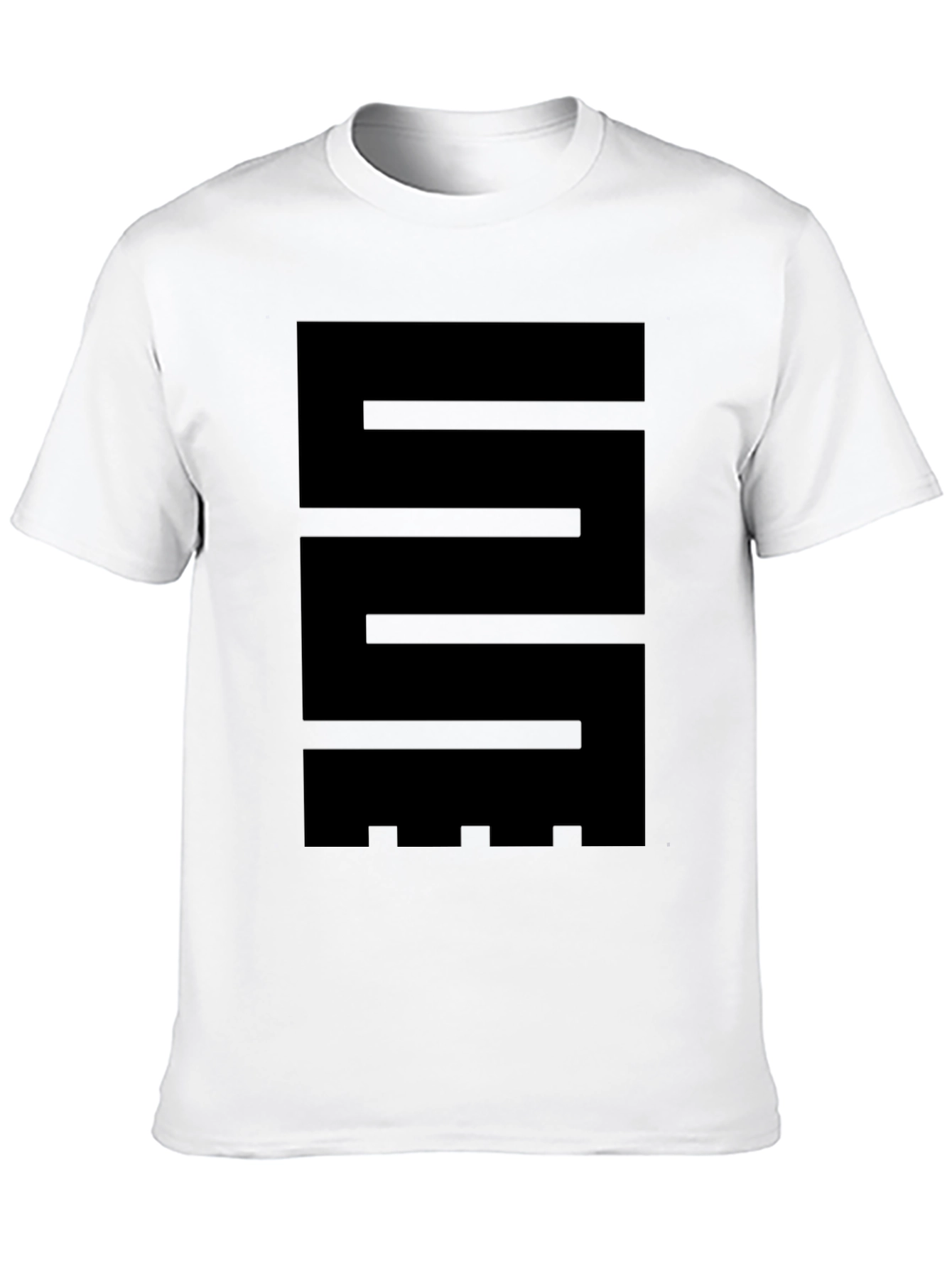 Black Modern Abstract Black Graphic Tee view 10