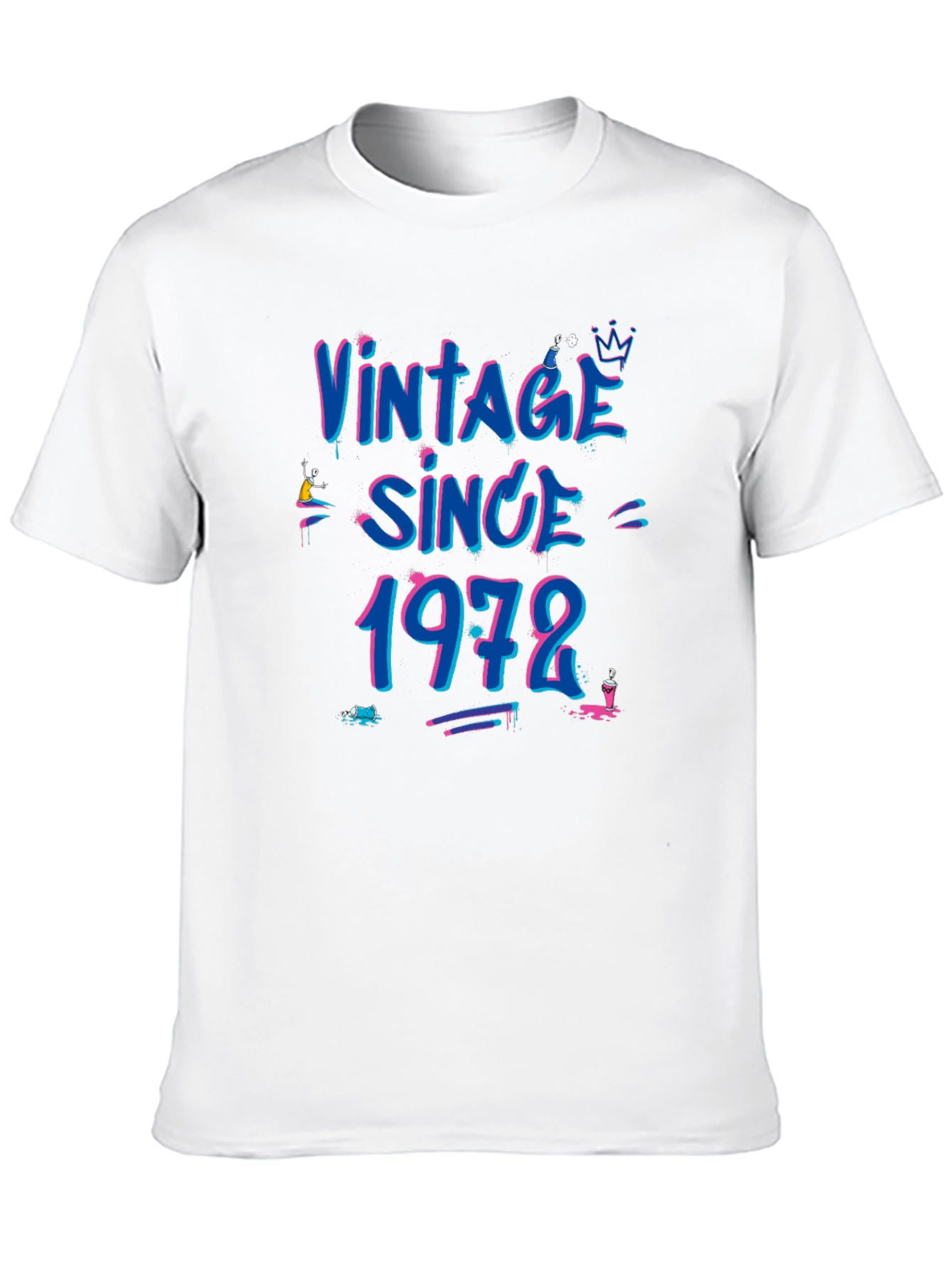 Black Vintage Since 1972 Graphic T-Shirt - Retro Birthday Tee view 10