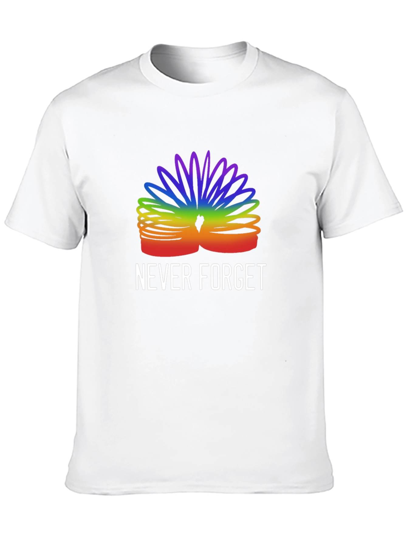Black Rainbow Slinky Never Forget Tee view 10