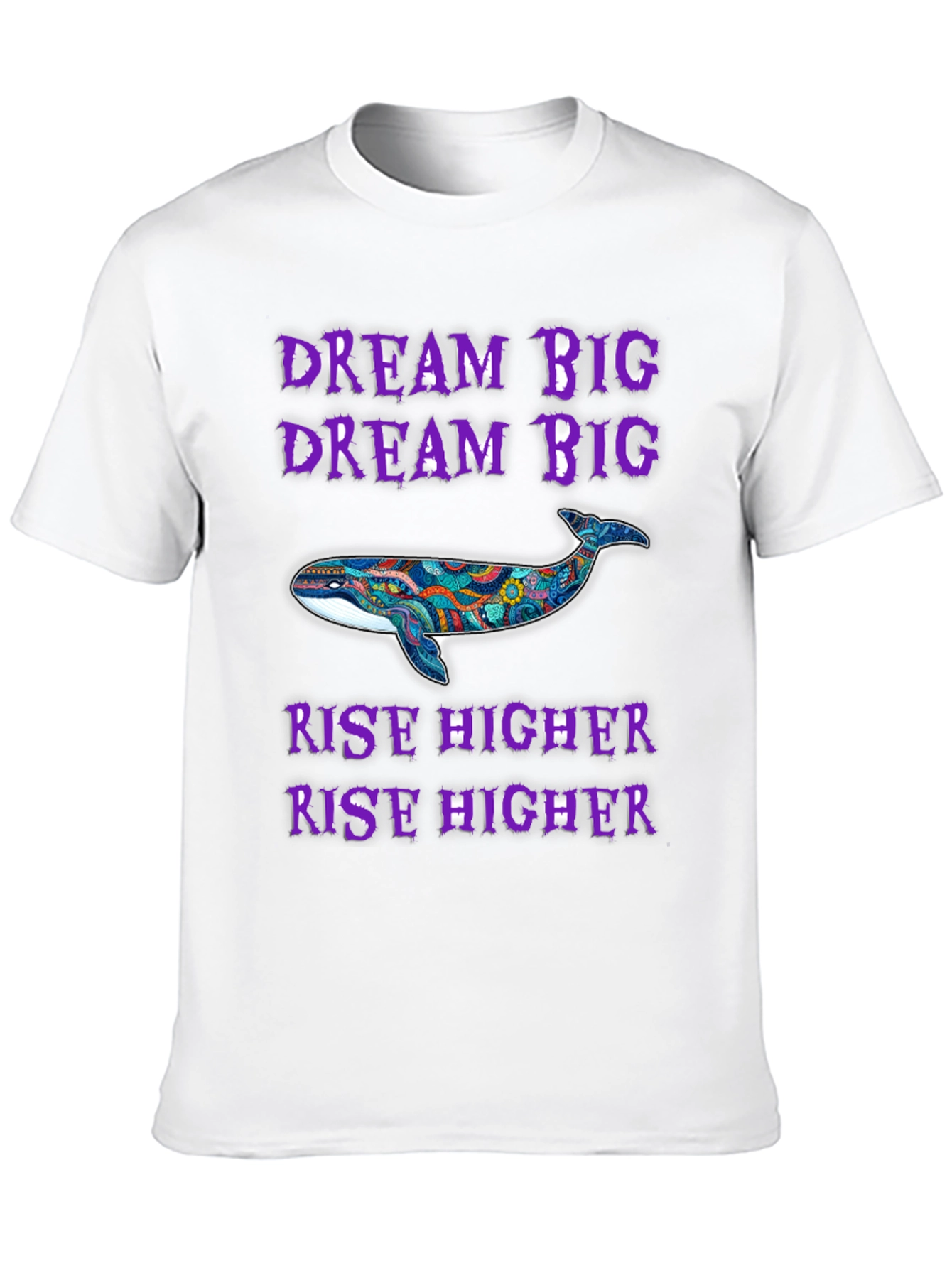 Black Dream Big Whale Graphic T-Shirt view 10