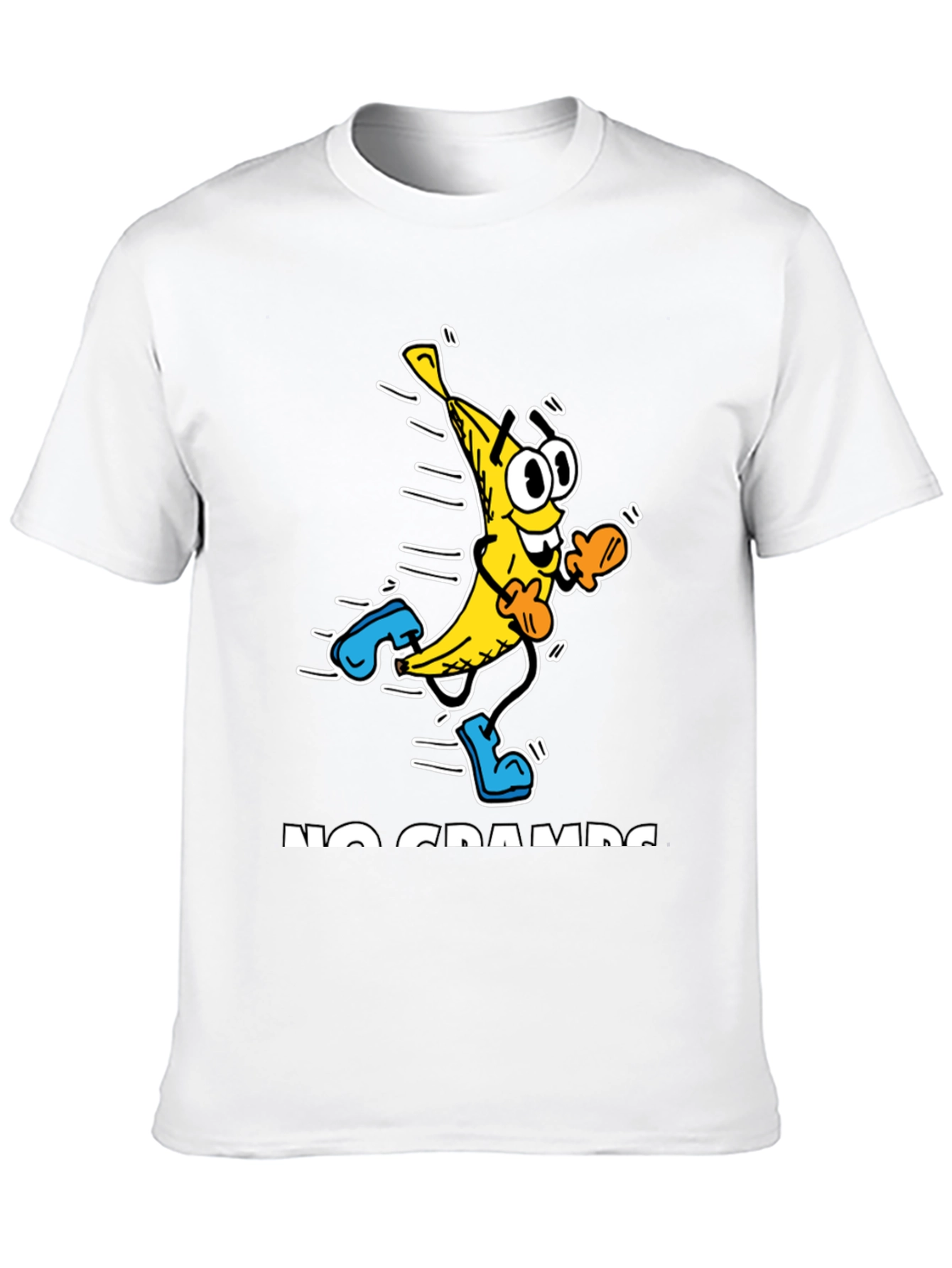 Black No Cramps Banana Running Graphic T-Shirt view 10