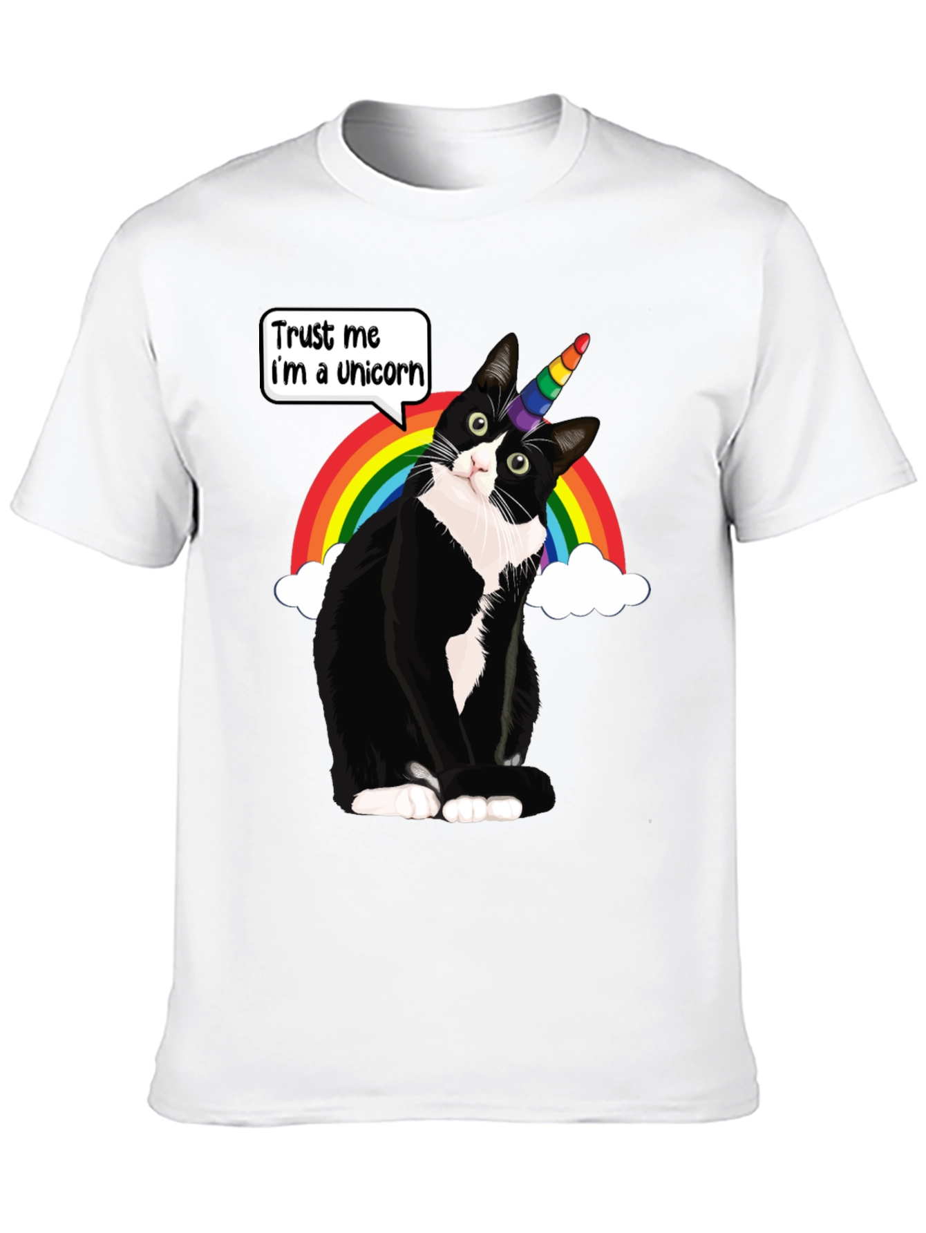 Black Unicorn Cat T-Shirt - Trust Me I'm a Unicorn view 10