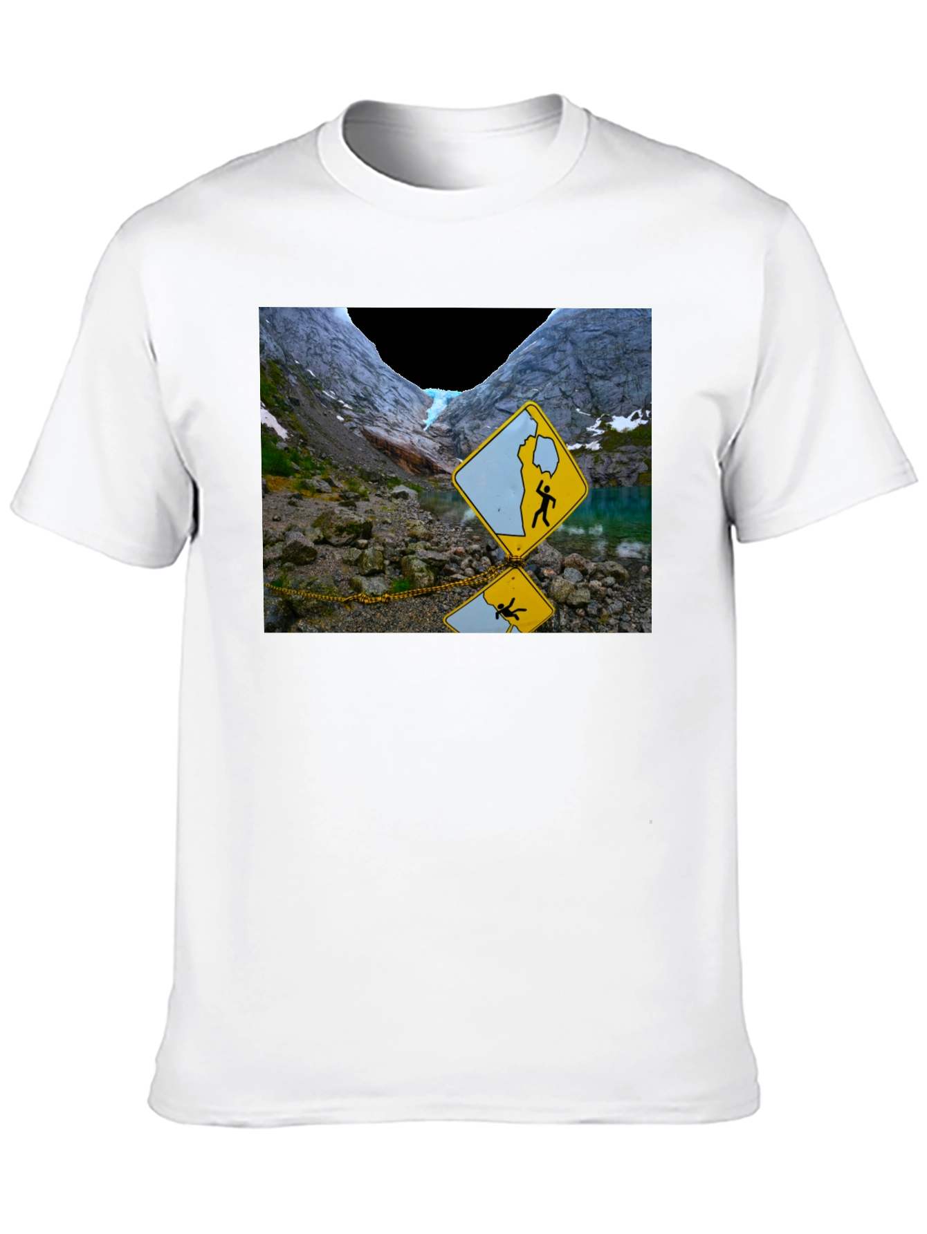 Black Glacier Hazard T-Shirt - Unique Design view 10