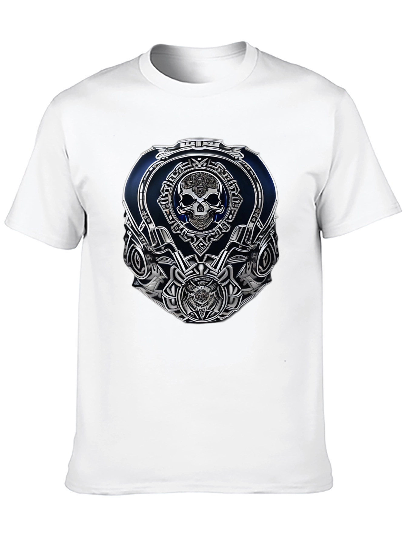 Black Skull Emblem Graphic Tee - Black Casual Wear view 10
