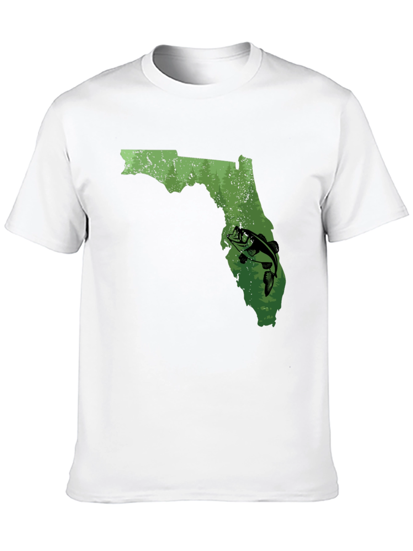 Black Florida Fishing Graphic T-Shirt view 10