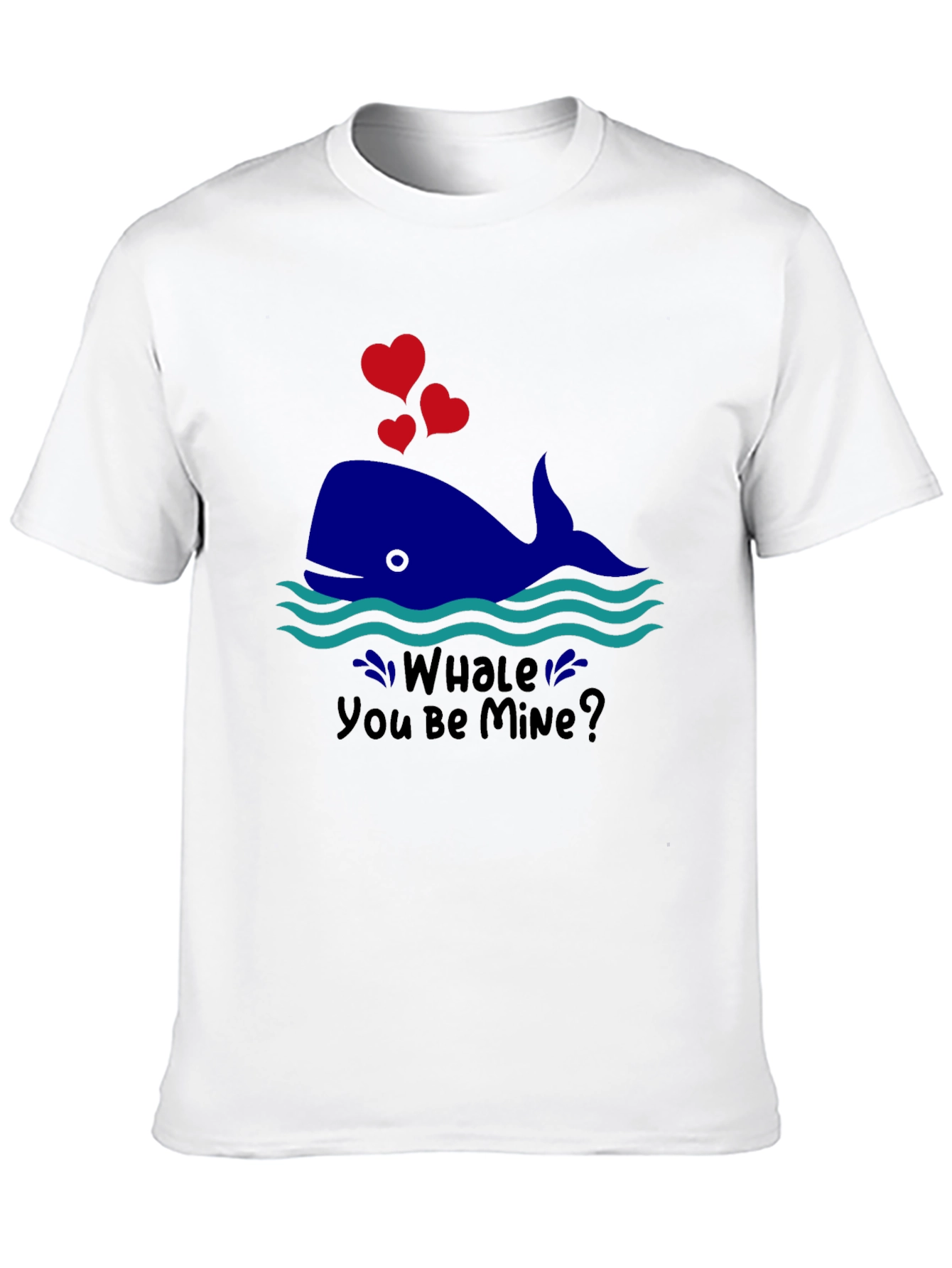 Black Whale You Be Mine Valentine's T-Shirt view 10