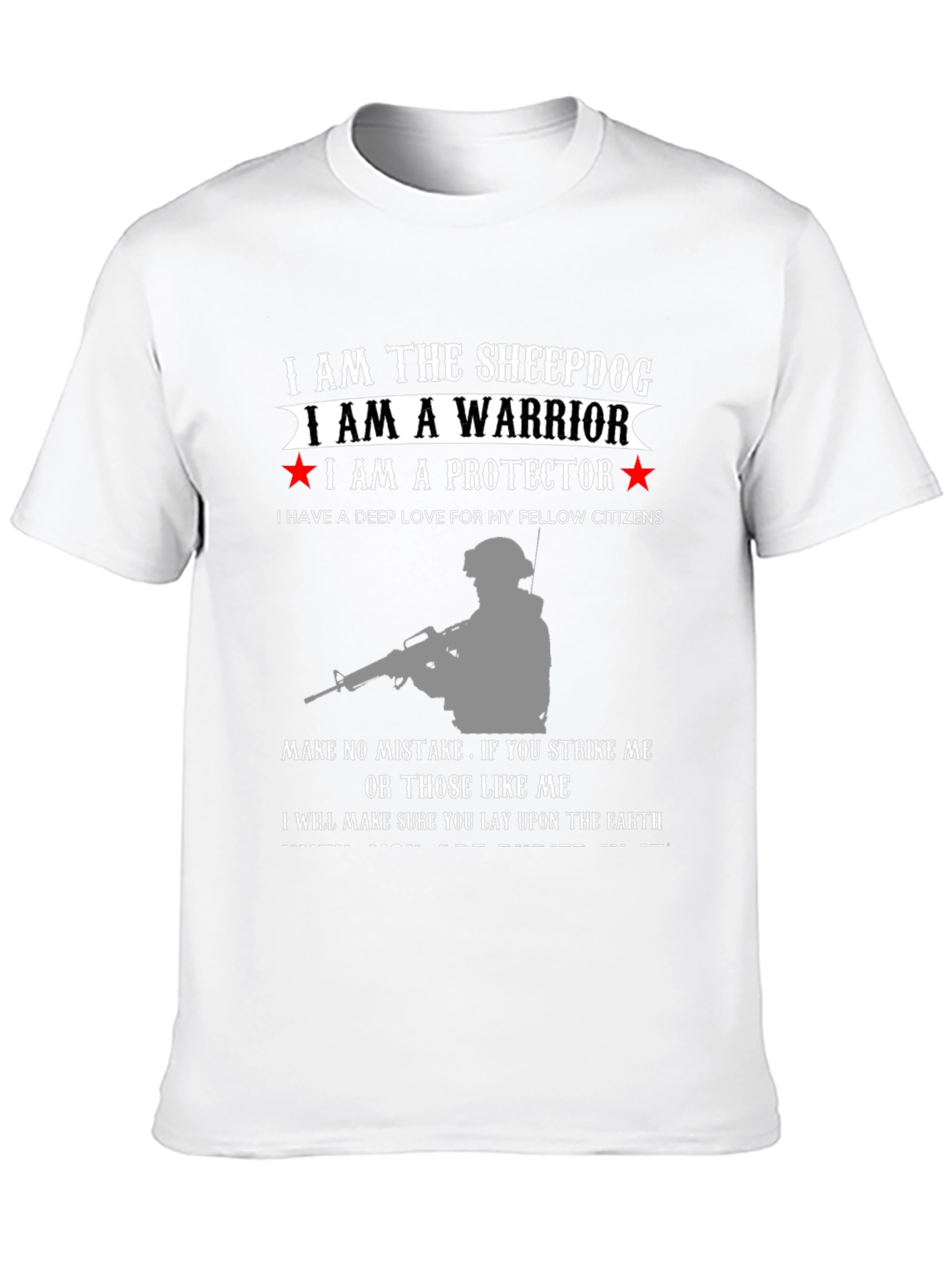 Black Sheepdog Warrior Protector Graphic Tee view 10
