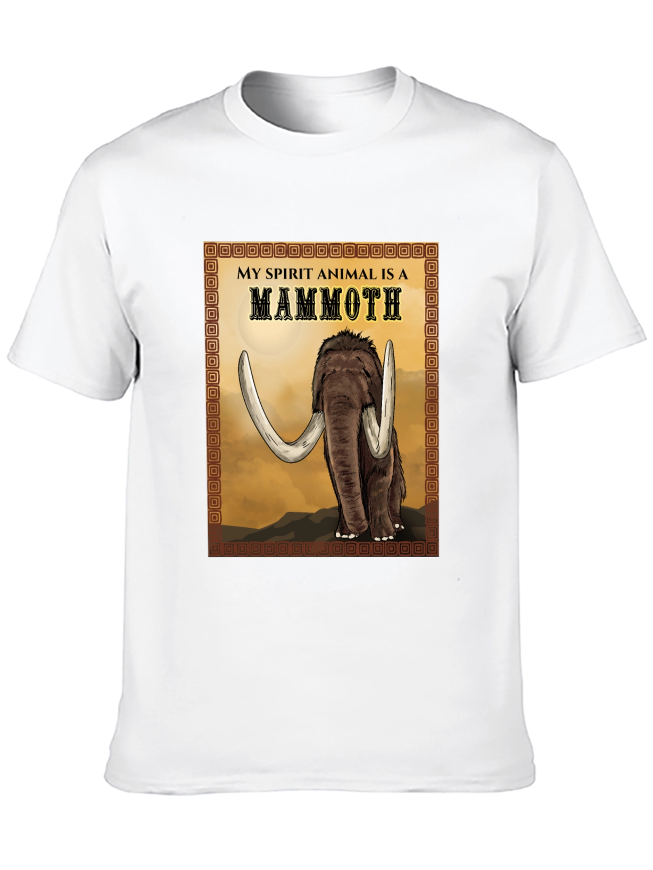 Black Mammoth Spirit Animal T-Shirt - Graphic Tee view 10