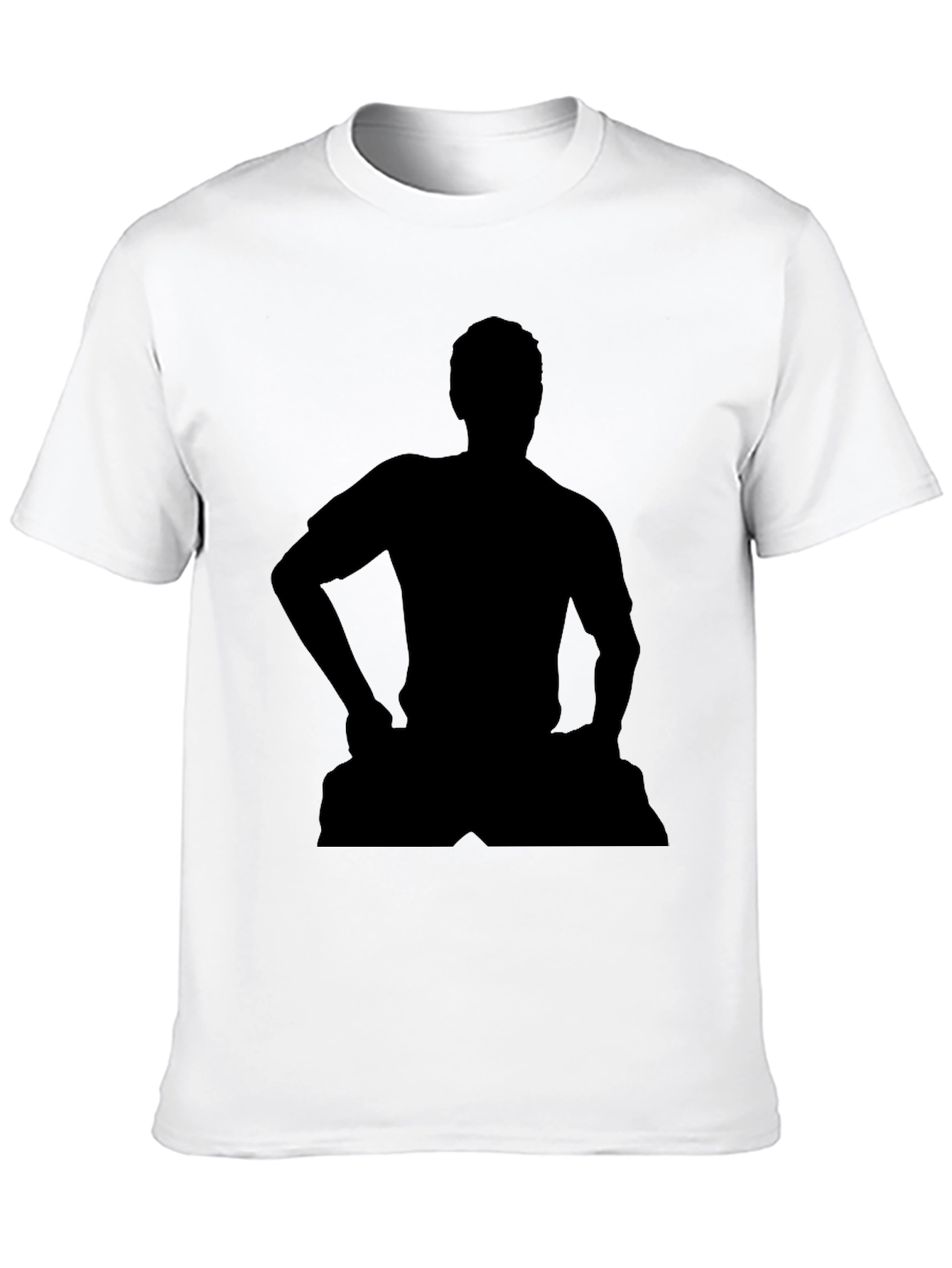 Black Silhouette Graphic Tee - Men's Black T-Shirt view 10