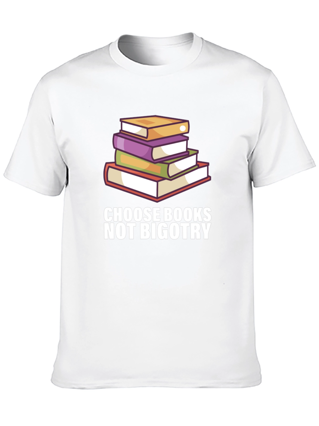 Black Choose Books Not Bigotry T-Shirt view 10