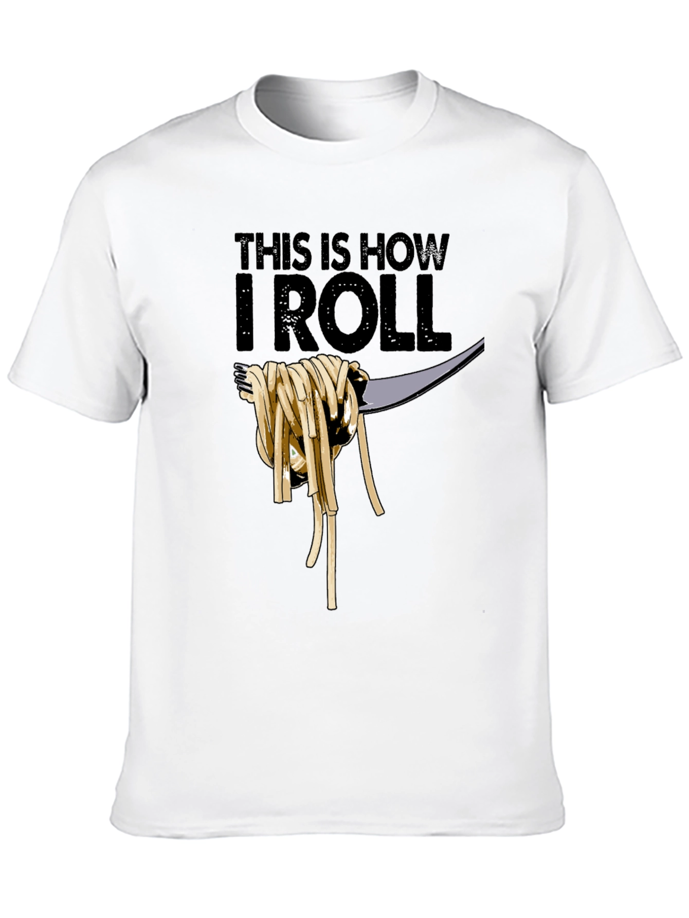 Black This Is How I Roll Spaghetti T-Shirt view 10