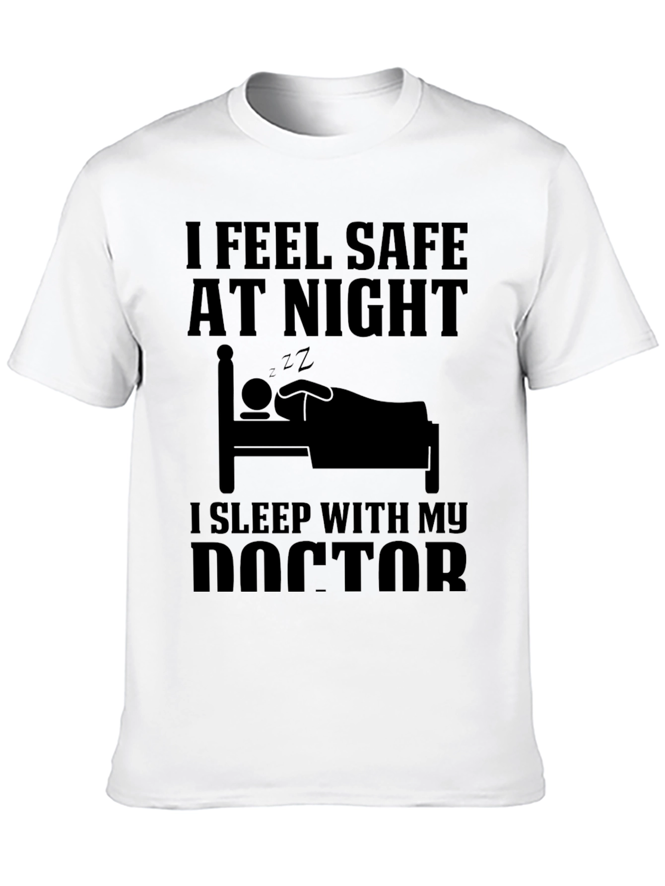 Black I Sleep With My Doctor T-Shirt view 10