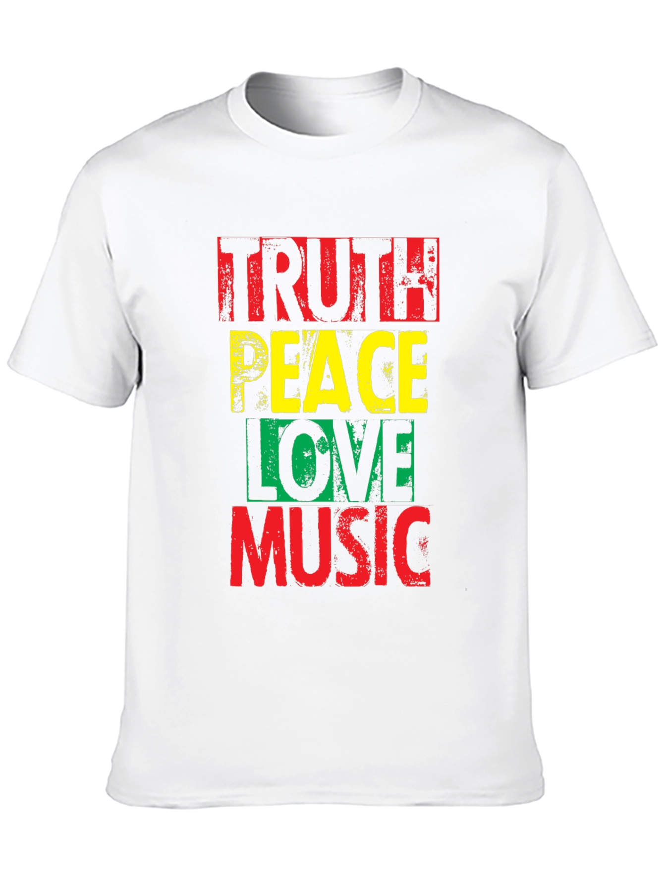 Black Truth Peace Love Music Graphic T-Shirt view 10