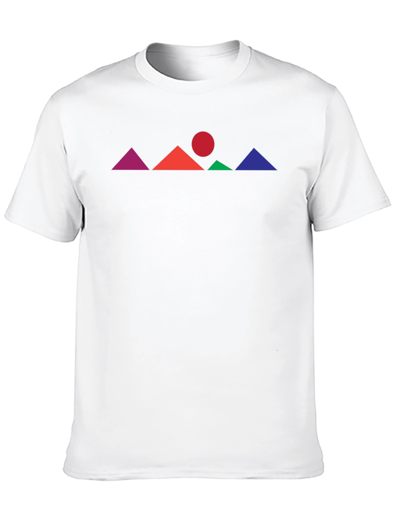 Black Geometric Mountain Graphic Tee - Modern Art Shirt view 10