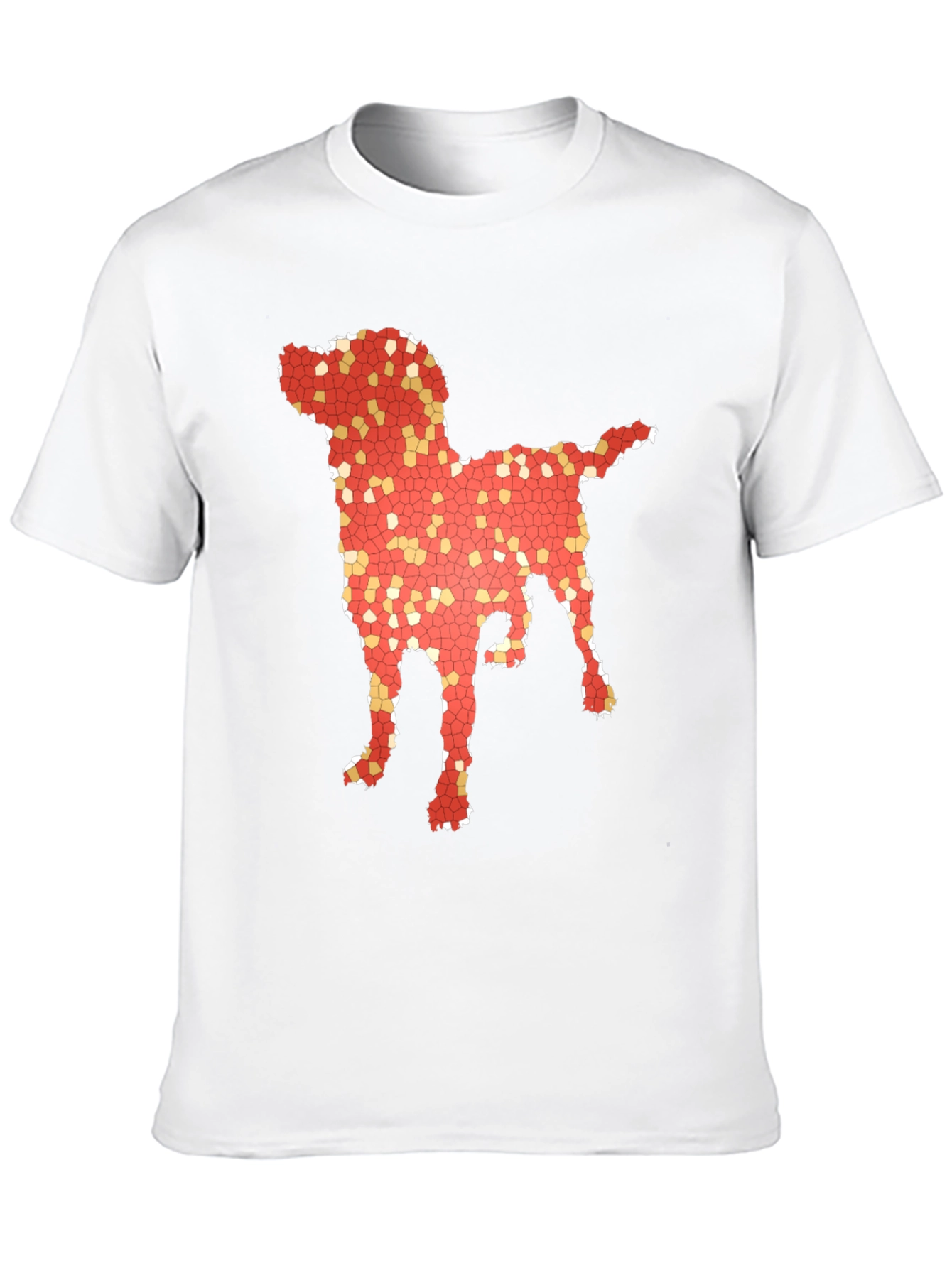 Black Dog Mosaic Graphic T-Shirt - Stylish Men's Tee view 10