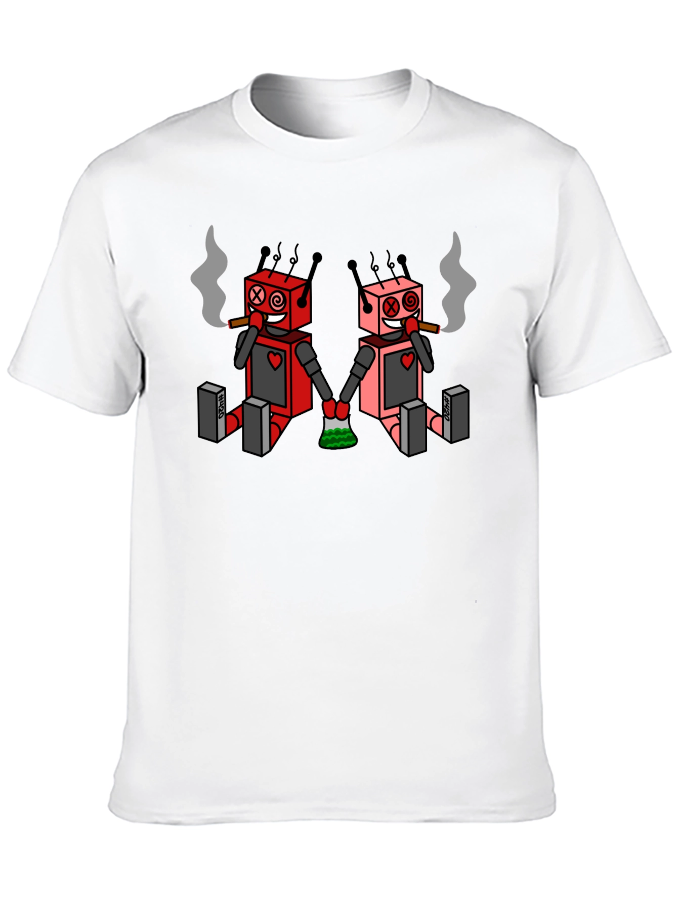Black RoboLove Graphic Tee - 420 Friendly view 10