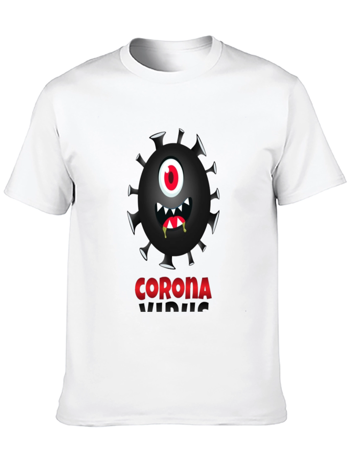 Black Corona Virus Graphic Novelty Tee view 10
