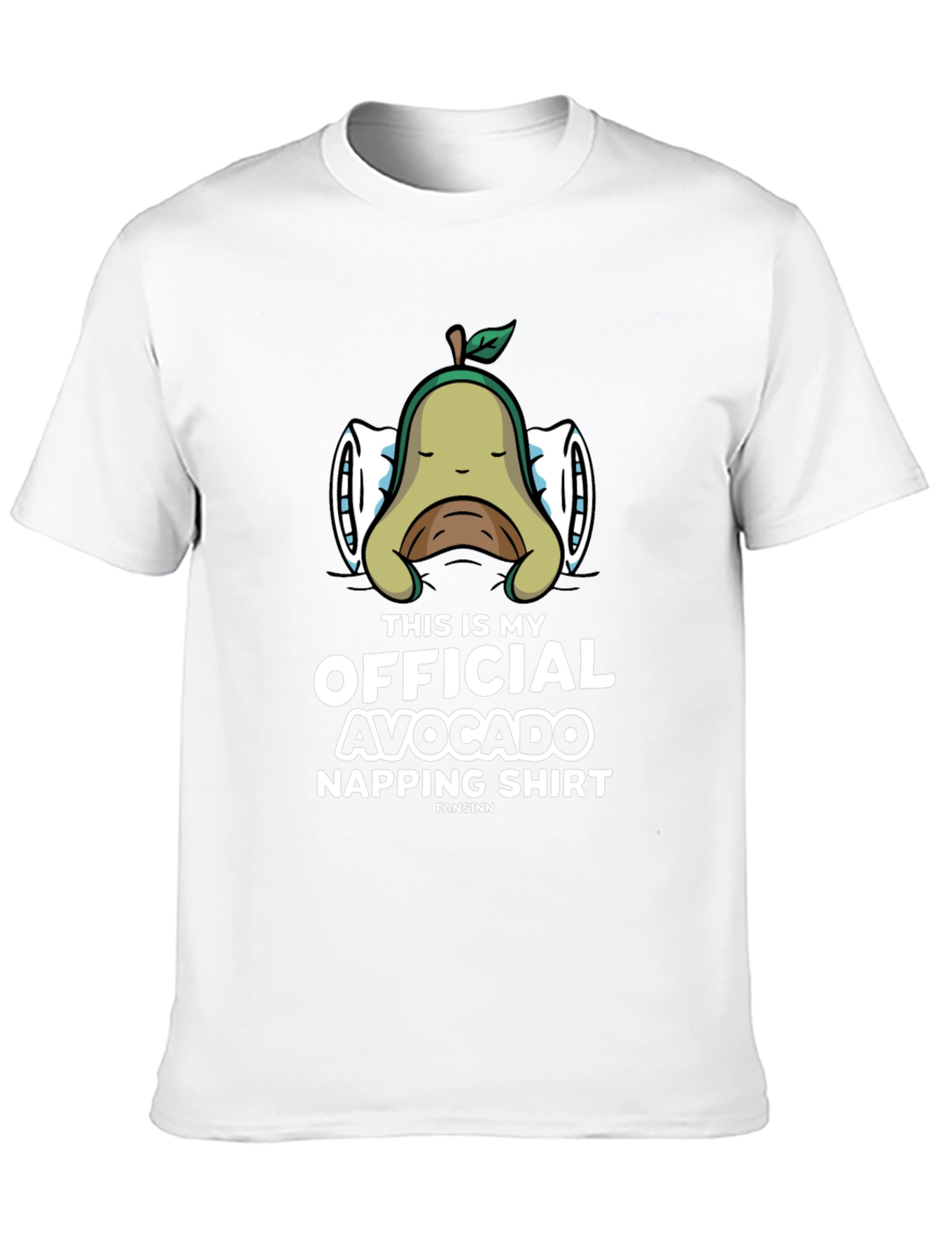 Black Avocado Napping T-Shirt - Funny Sleep Shirt view 10